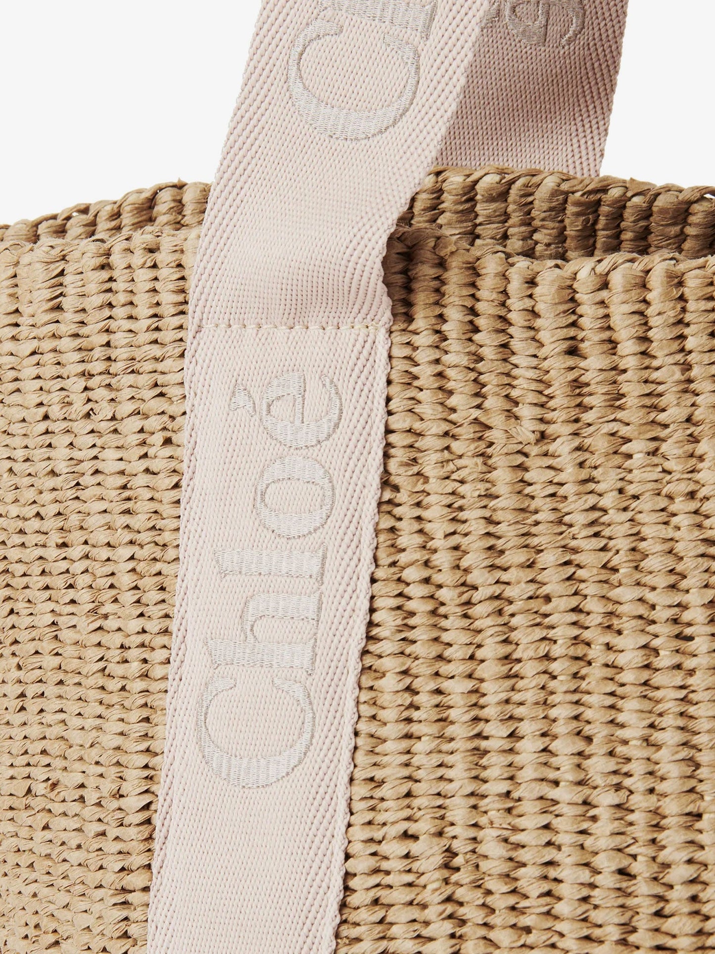 Chloe' Woody Rafia Shoulder Bag