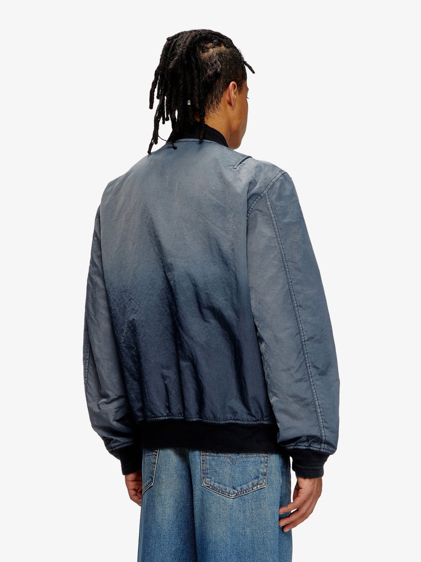 Diesel J Kepes Delavé Nylon Bomber Jacket