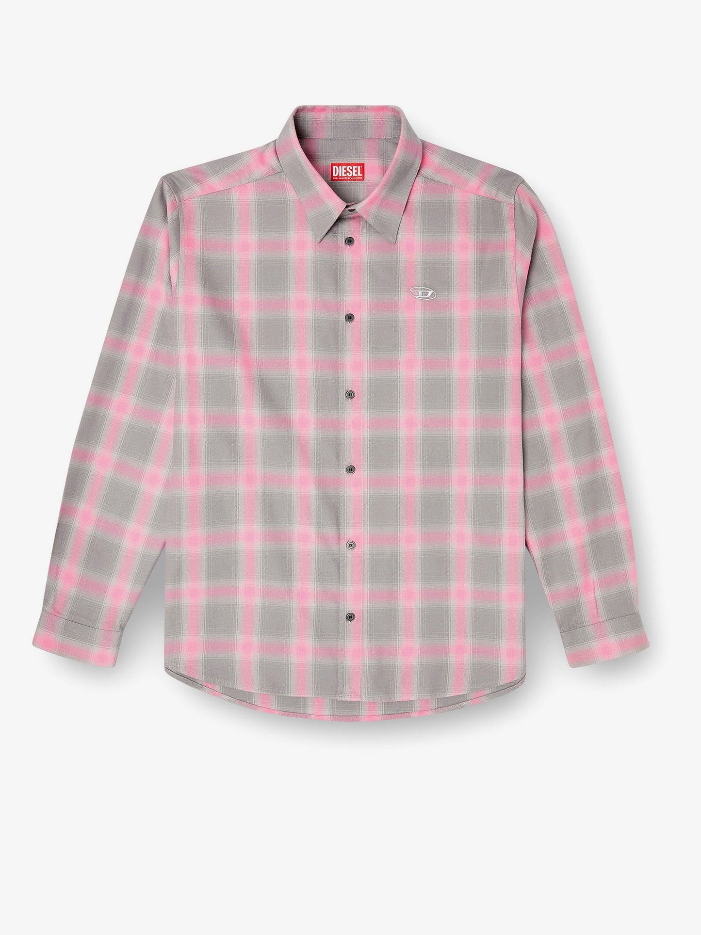 Diesel S Simply Check Cotton Blend Shirt