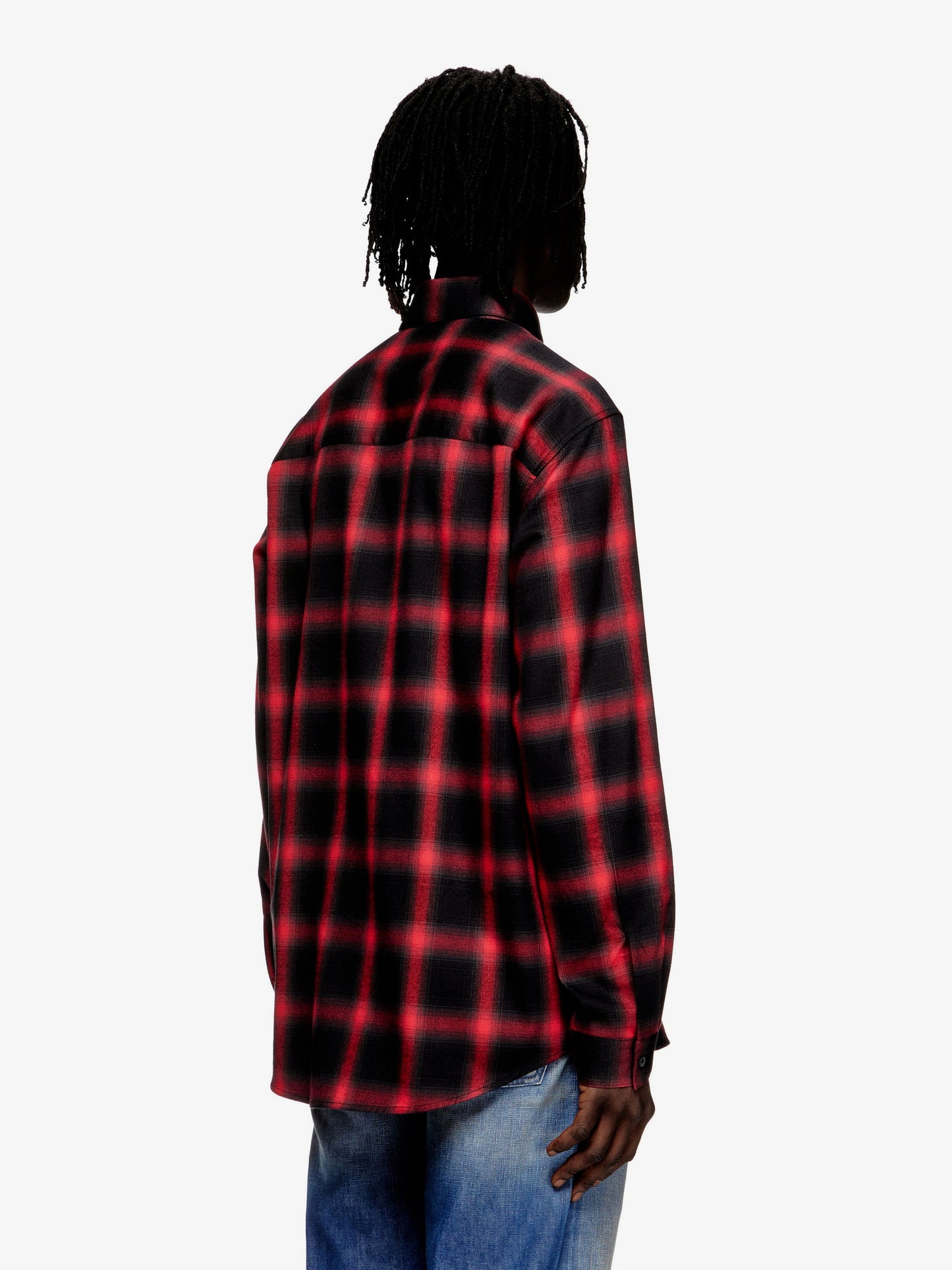 Diesel S Simply Check Cotton Blend Shirt