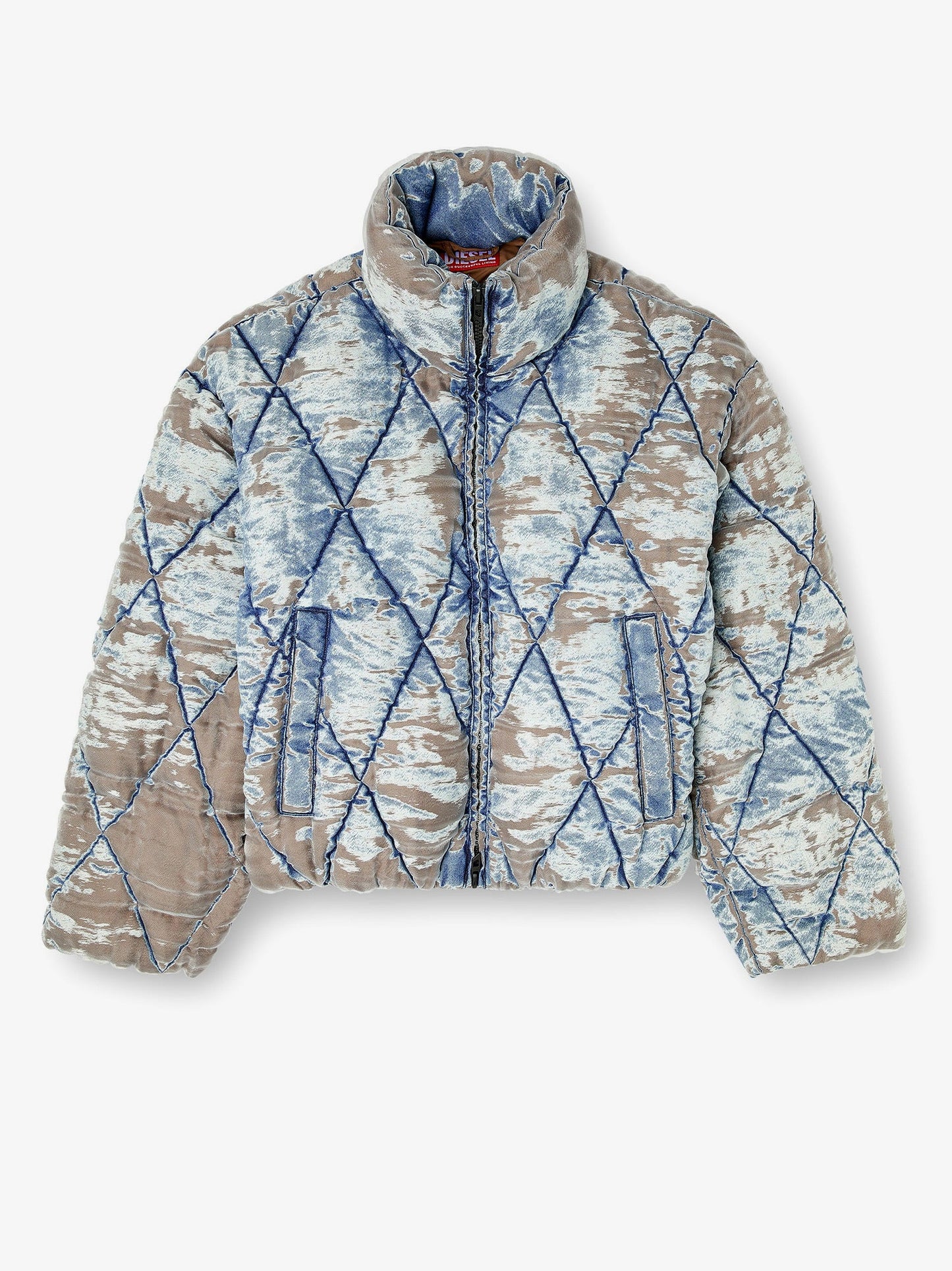 Diesel W Kons Down Jacket With Distressed Effect