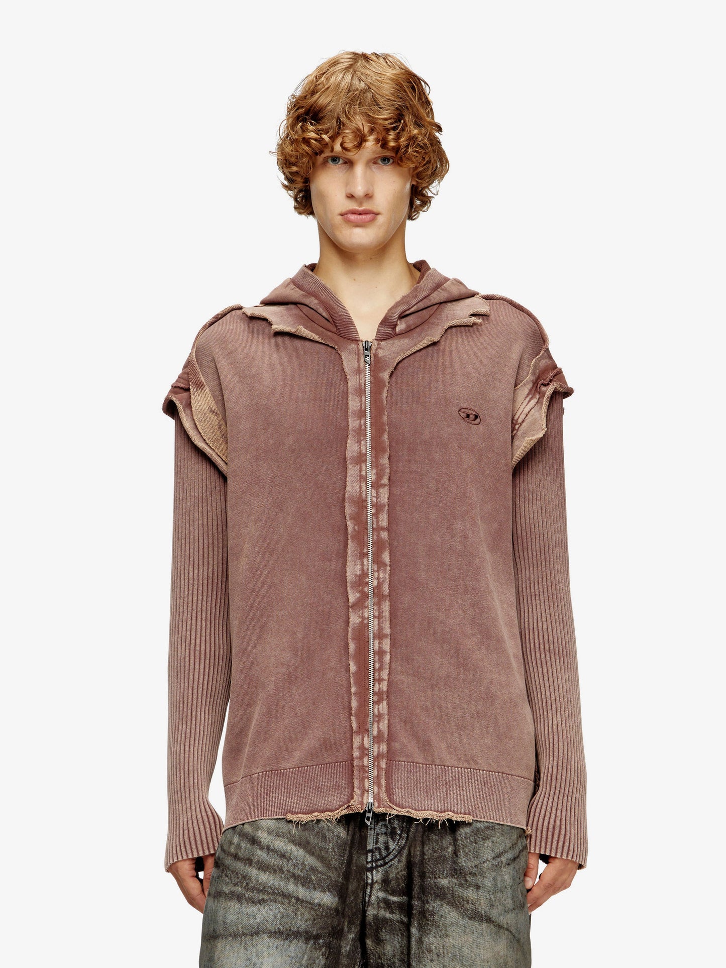 Diesel K Pelto Cotton Sweatshirt With Distressed Effect
