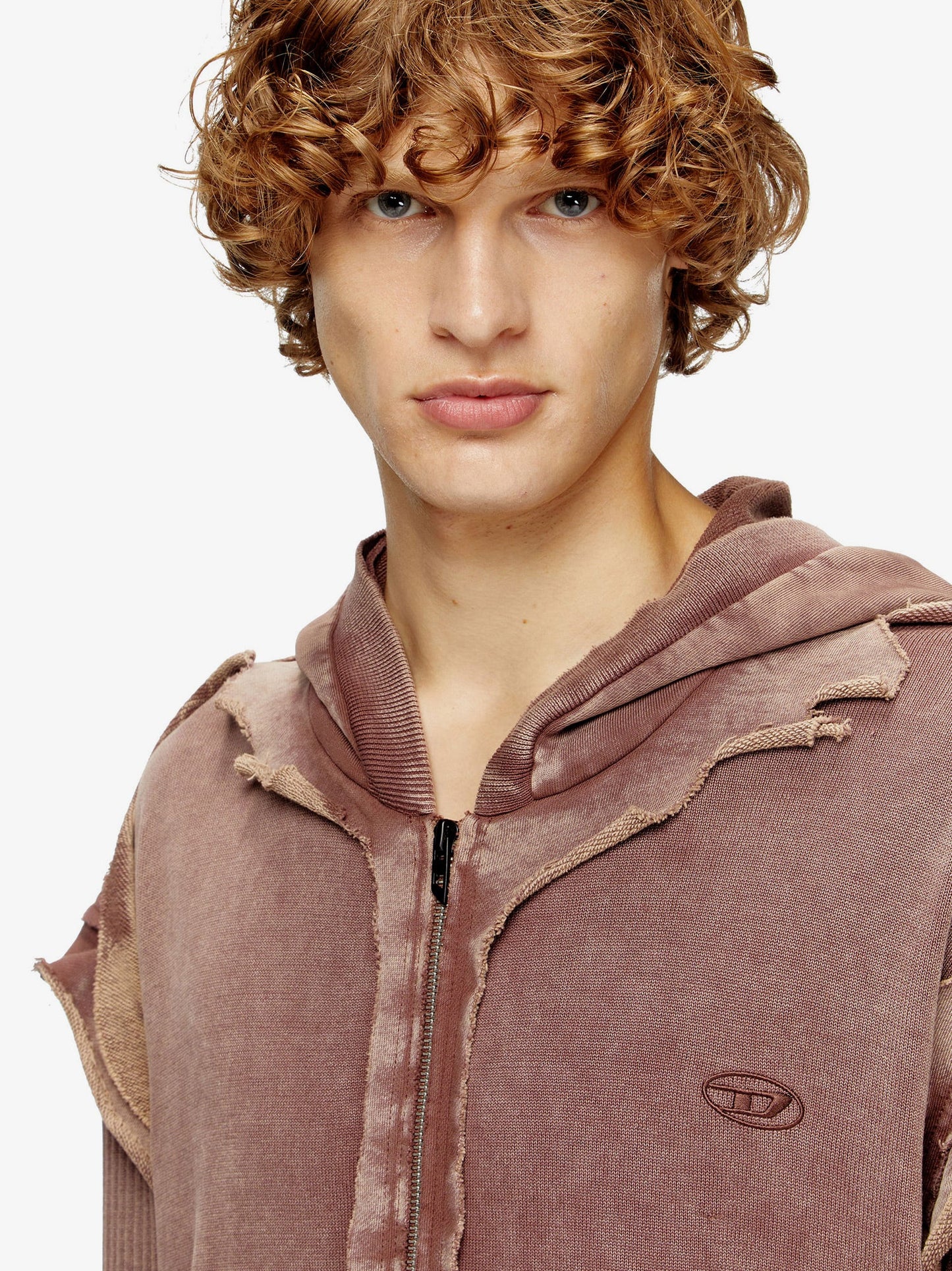 Diesel K Pelto Cotton Sweatshirt With Distressed Effect