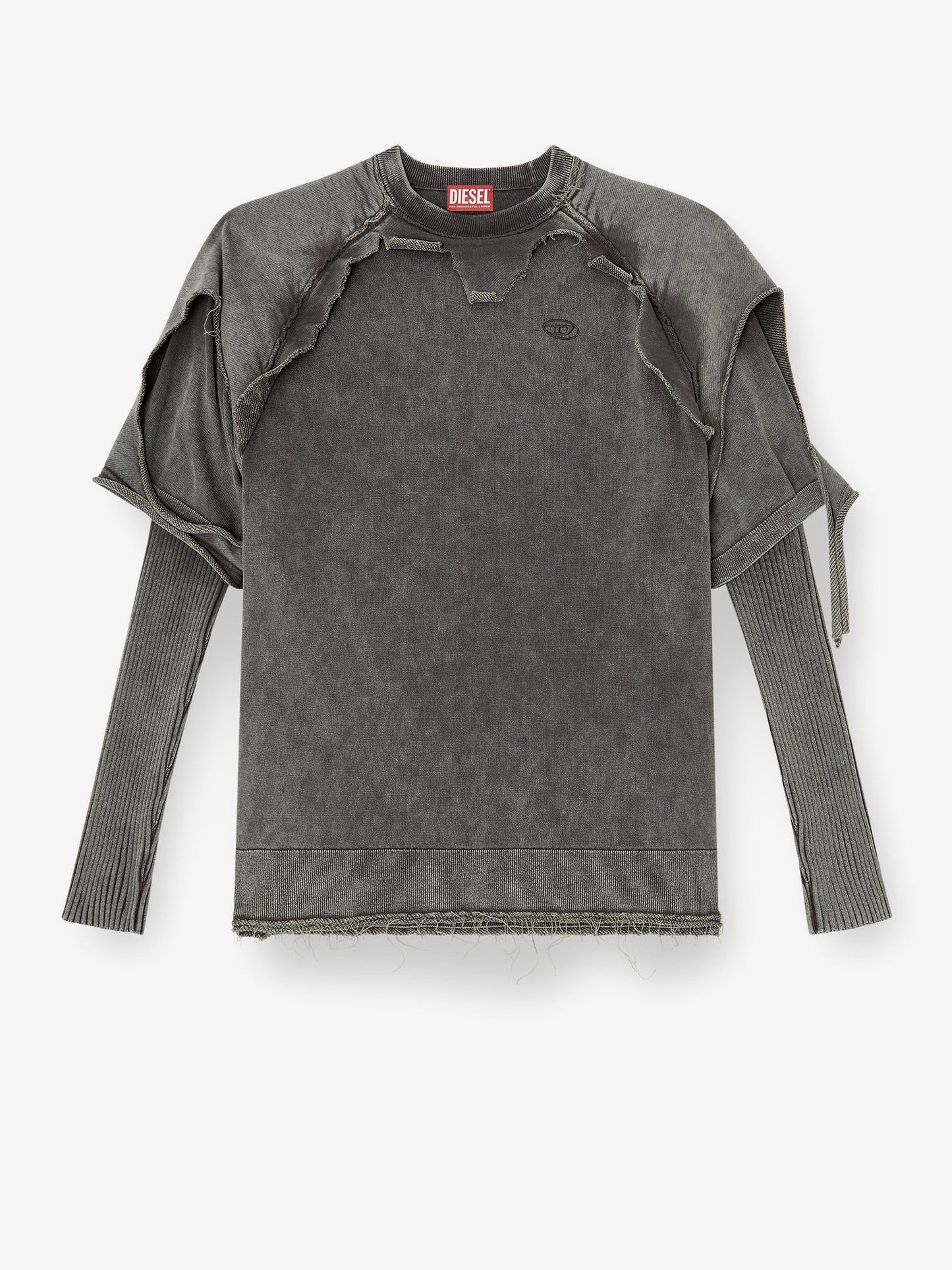 Diesel K Petro Cotton Sweatshirt With Distressed Effect