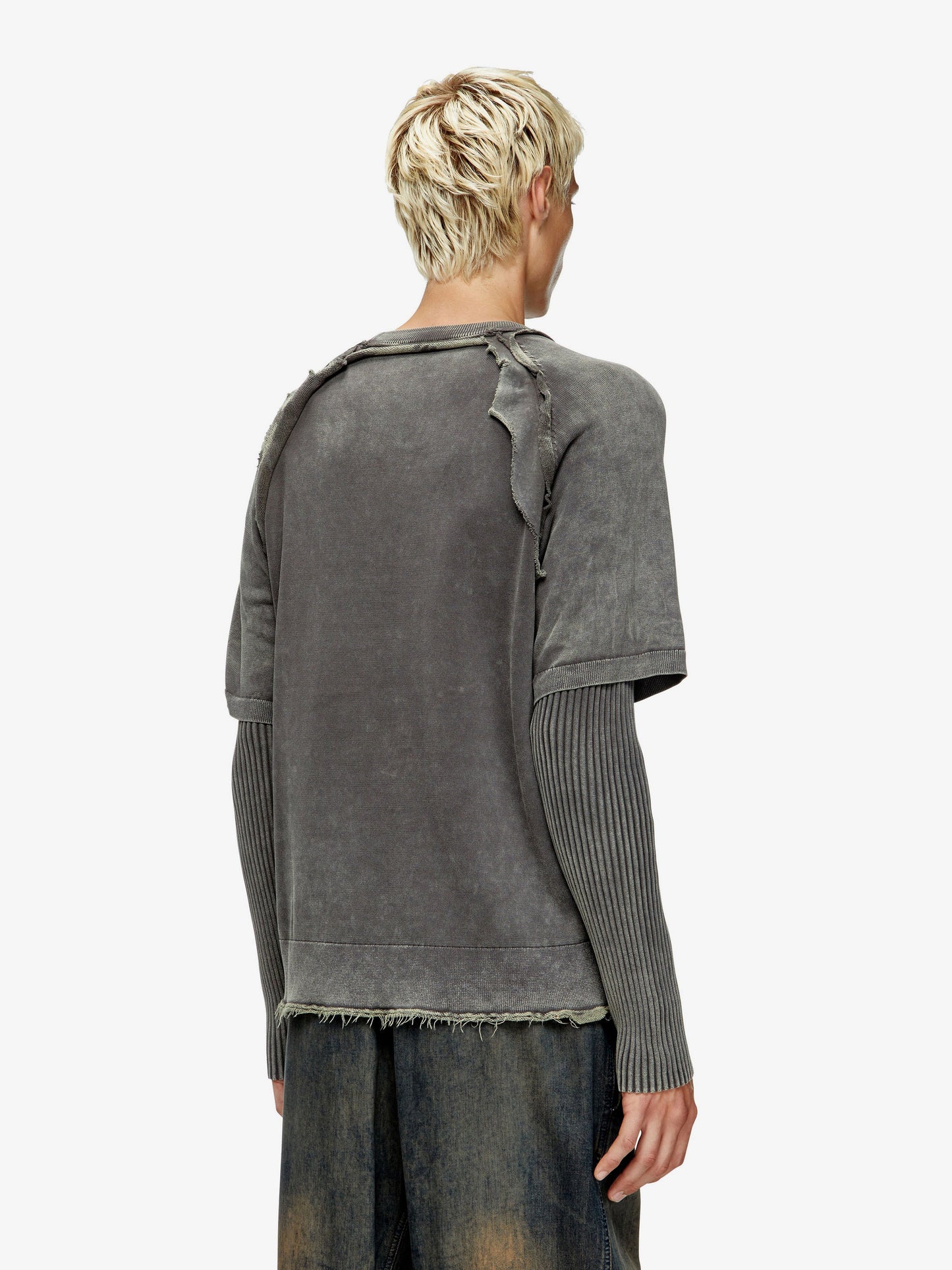 Diesel K Petro Cotton Sweatshirt With Distressed Effect