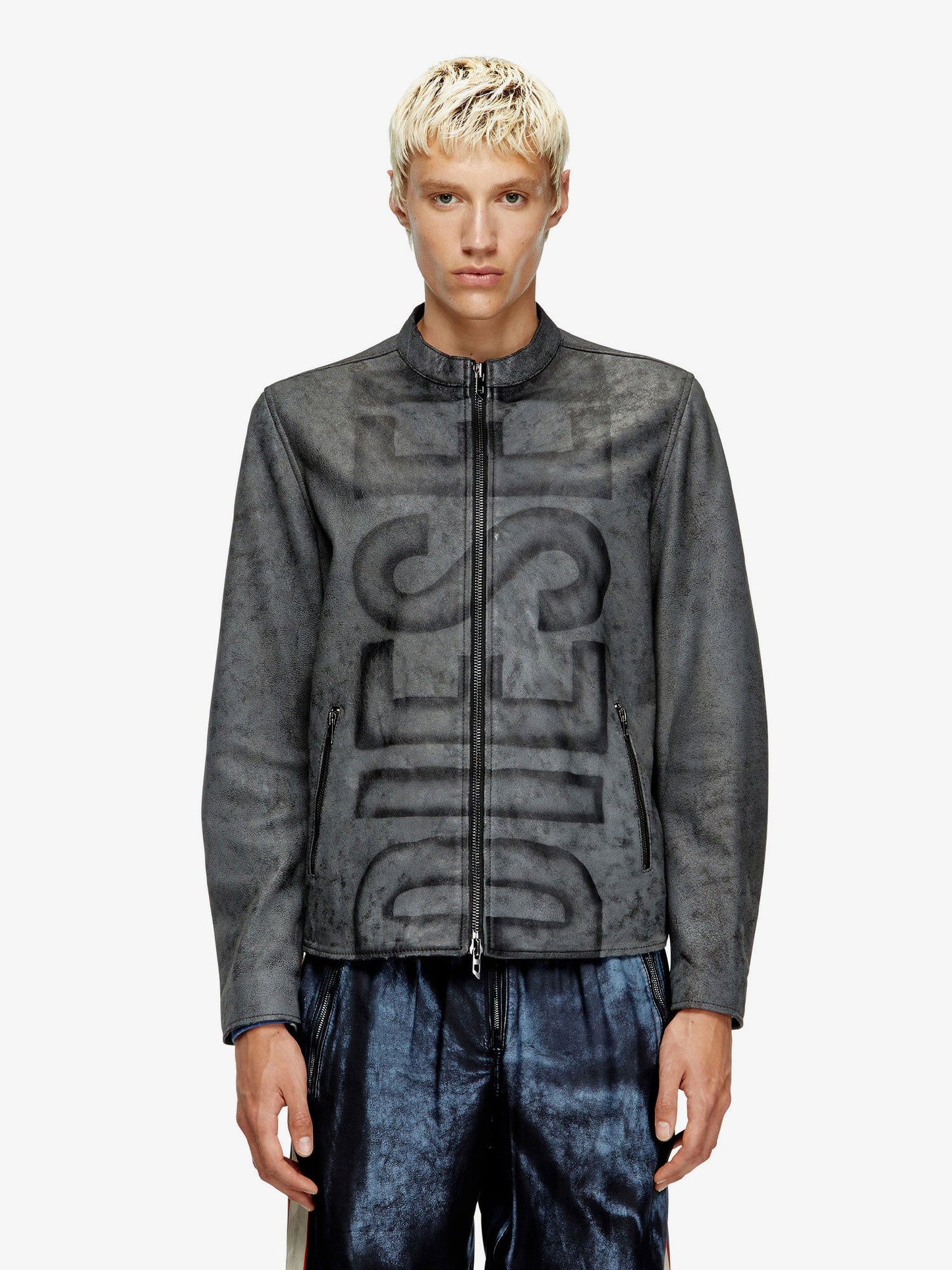 Diesel L Evert A Biker Leather Jacket