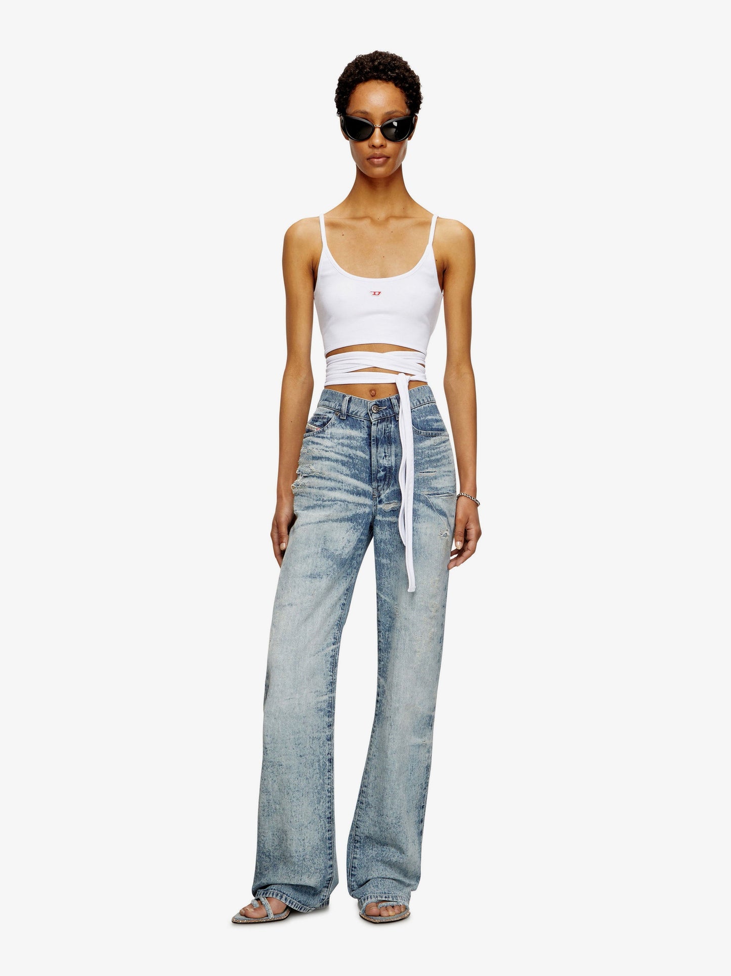 Diesel 1971 D Sent Jeans With Distressed Effect