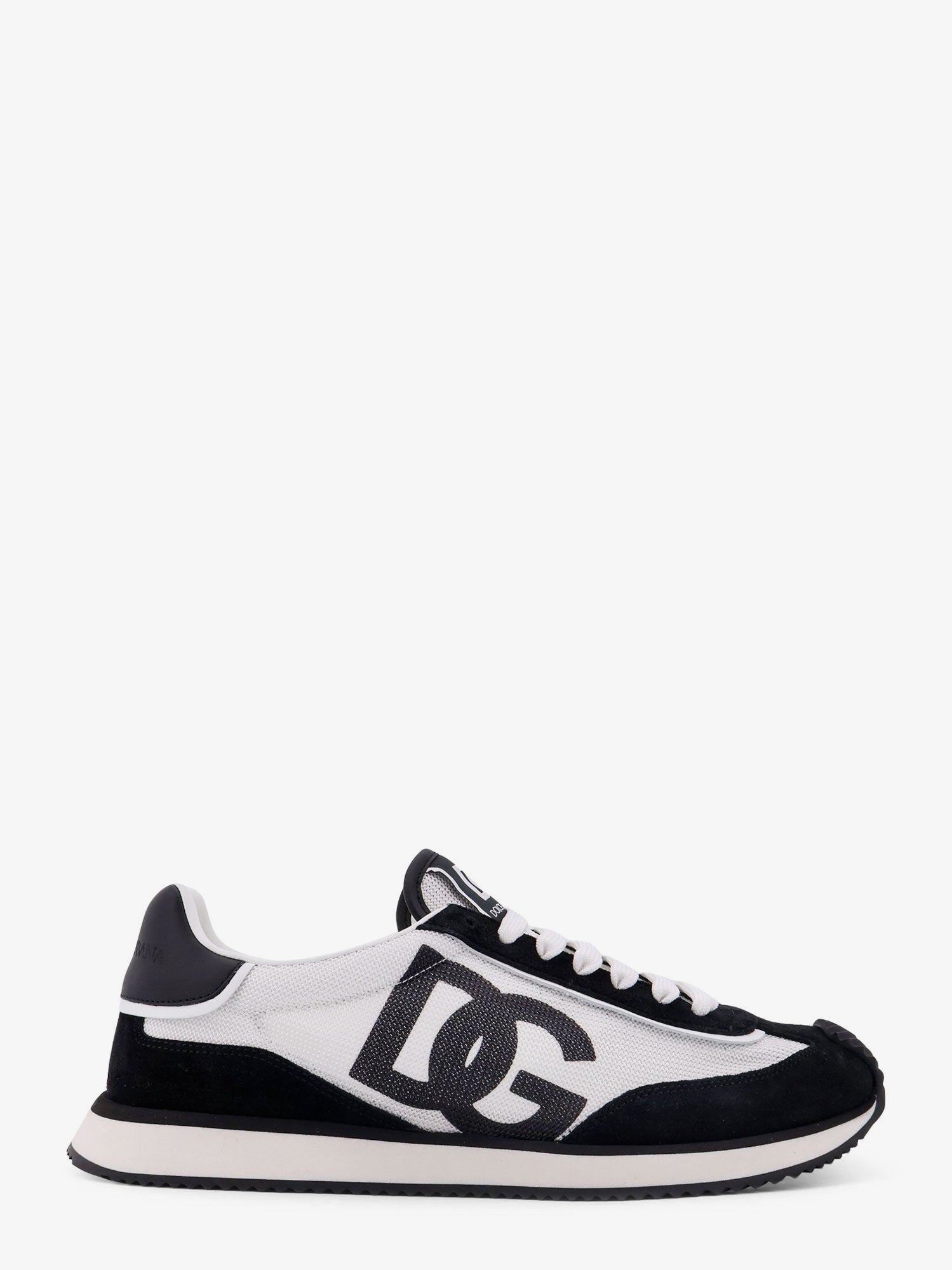 DOLCE e GABBANA Low-top mesh sneakers with suede inserts