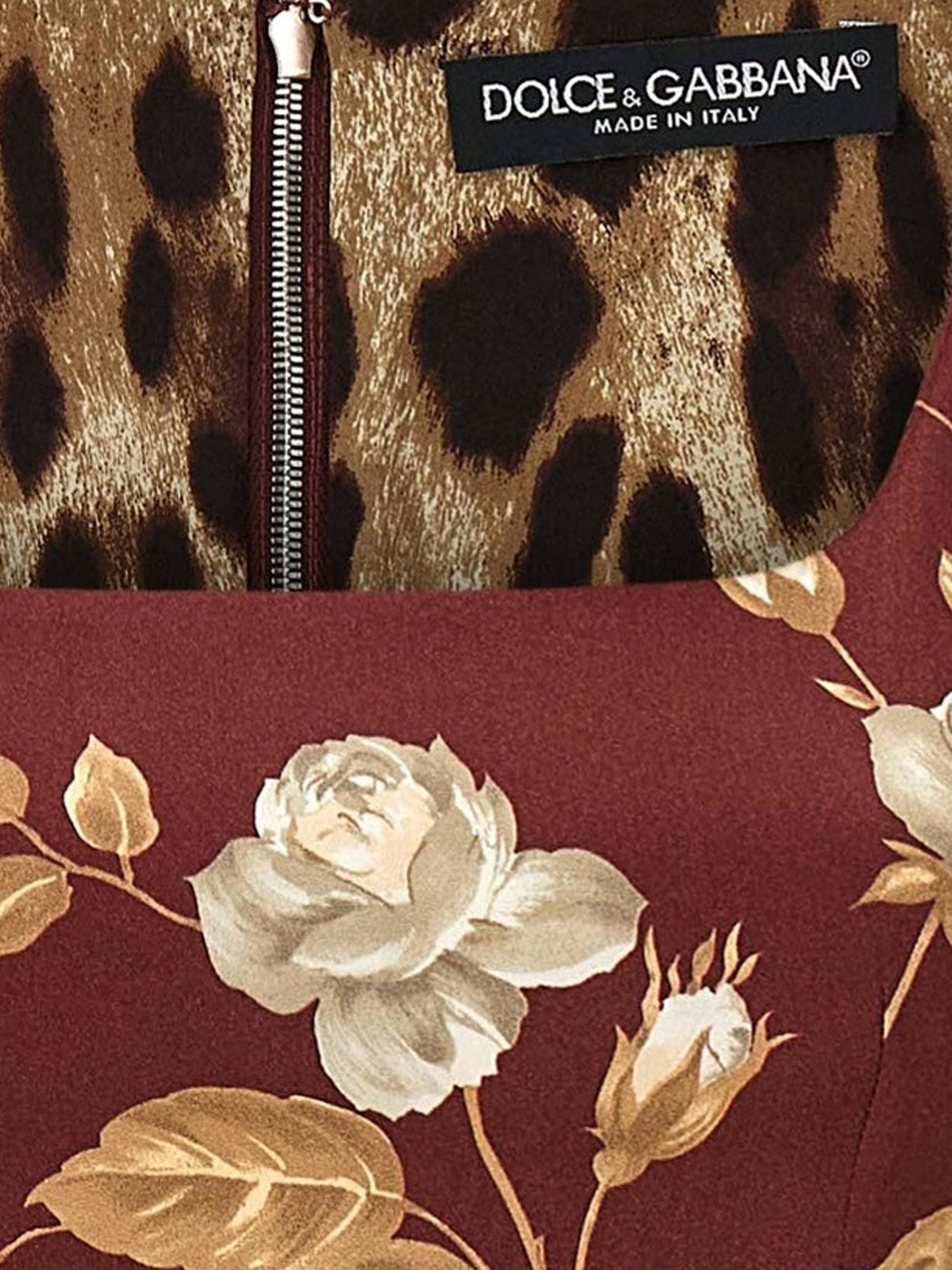 Dolce & Gabbana Midi Dress With Animal Print
