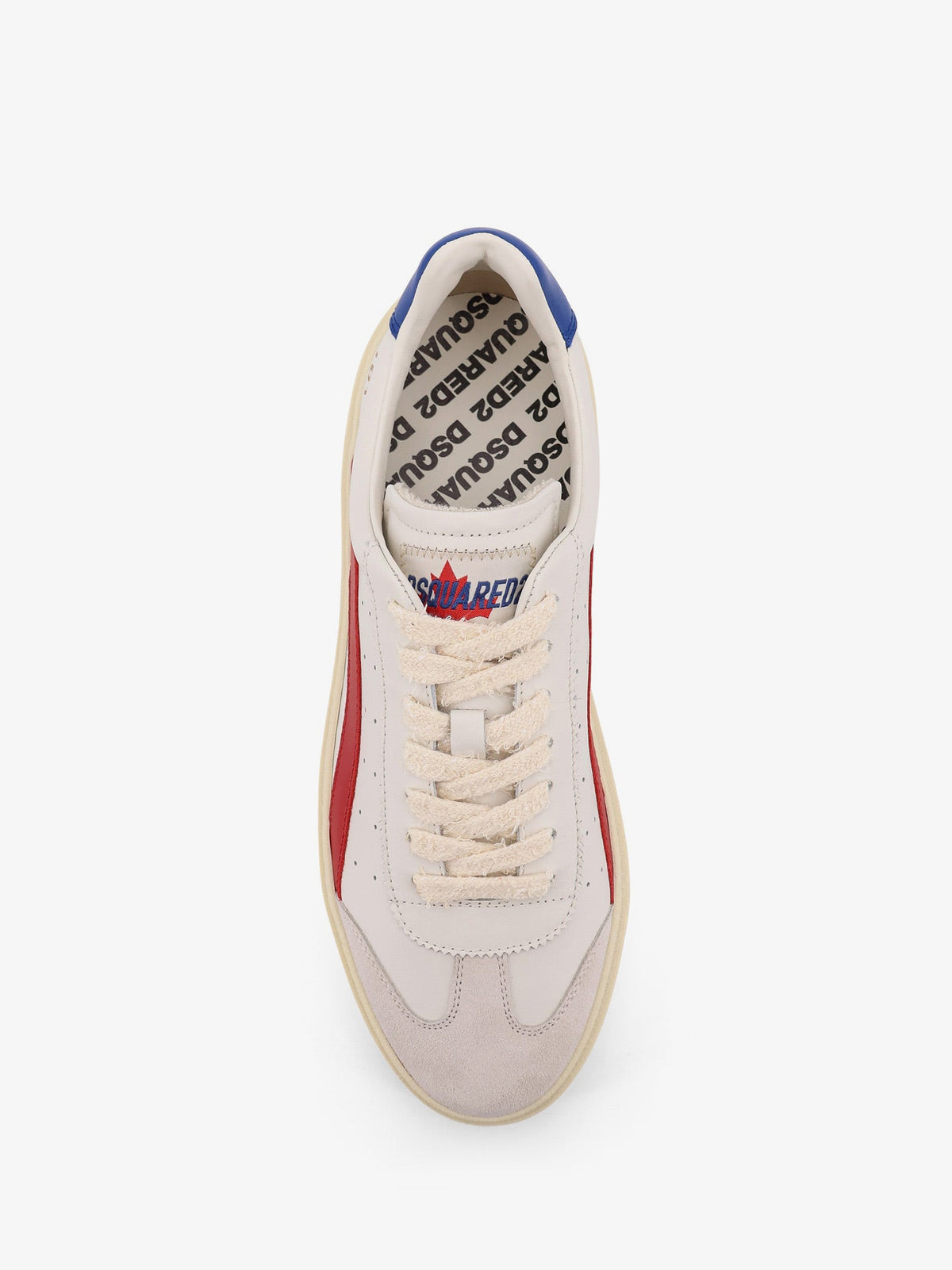 Dsquared2 Rider leather low-top sneakers - Panna Rosso Blu