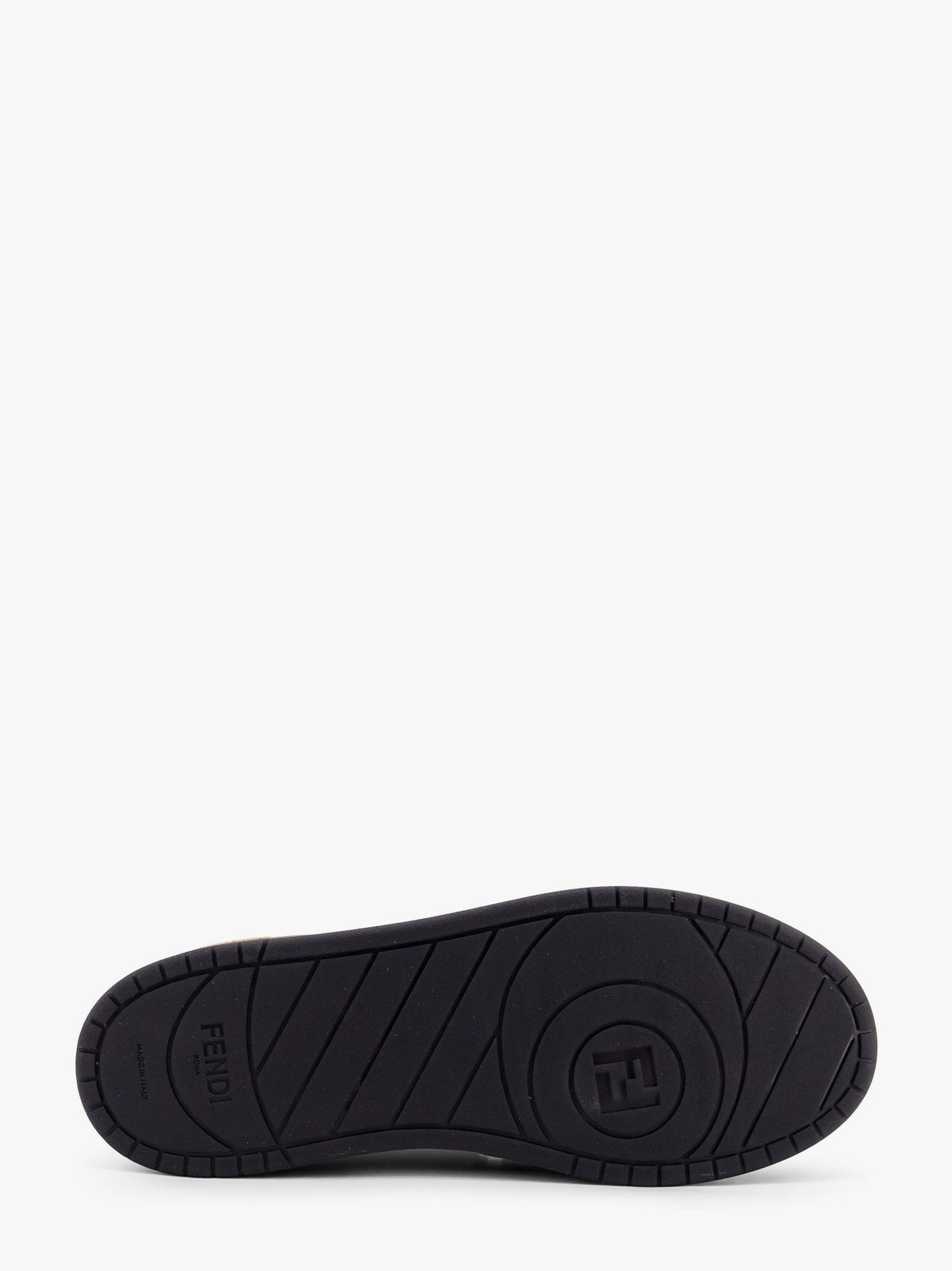Fendi Fendi Match Low Top Ff Jacquard Fabric And Suede Sneakers