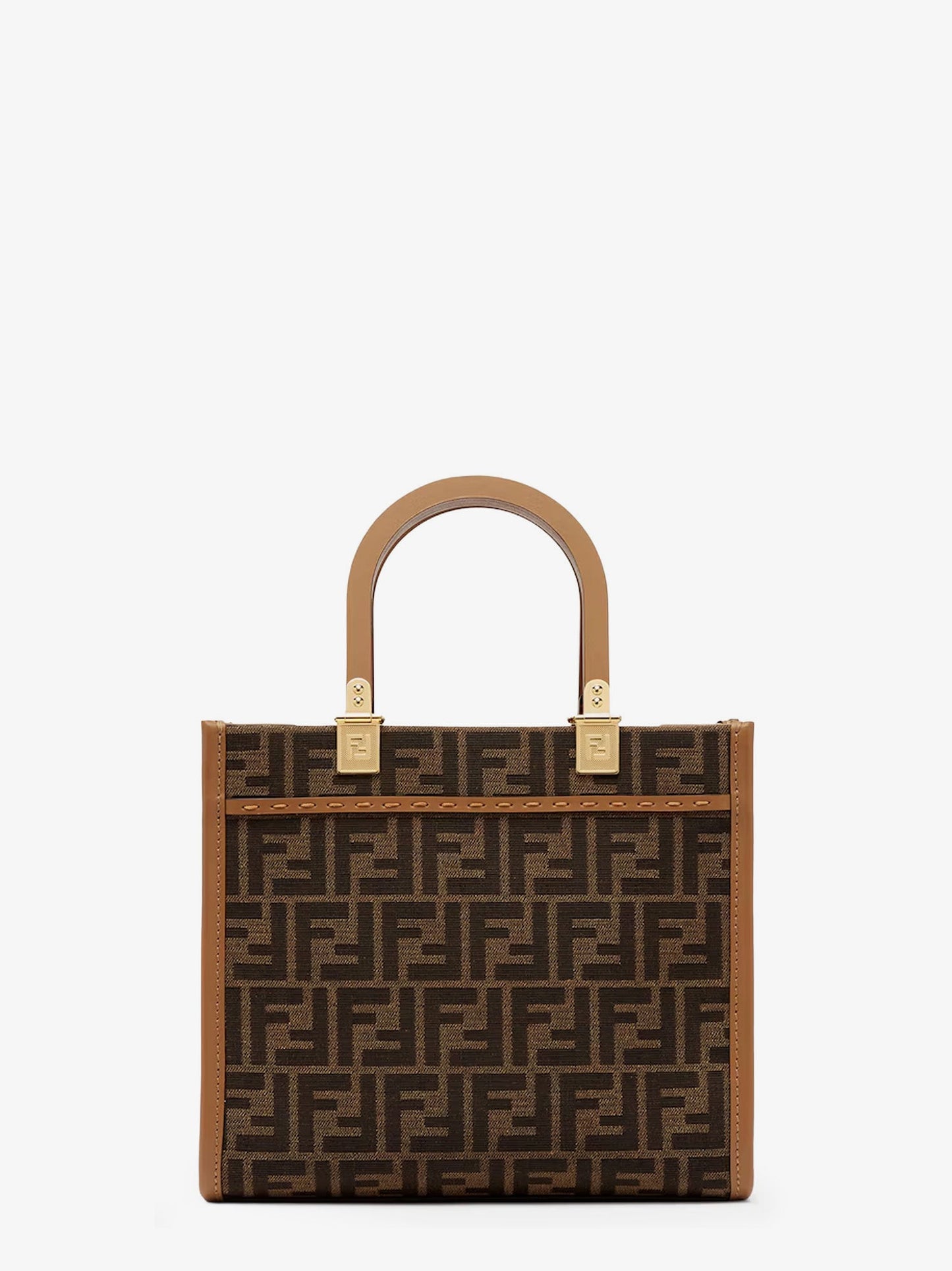 Fendi Fendi Sunshine Small Jacquard Ff Fabric Shoulder Bag