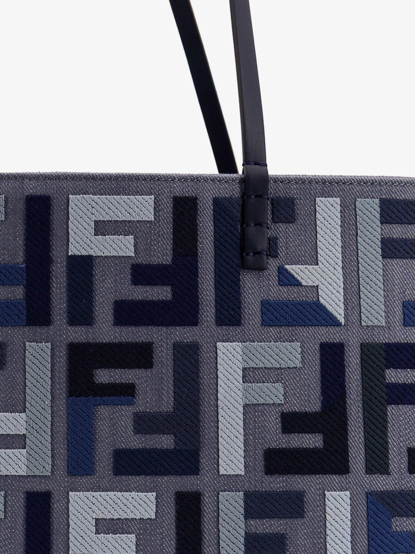 Fendi Roll Large Jacquard Ff Fabric Tote Bag