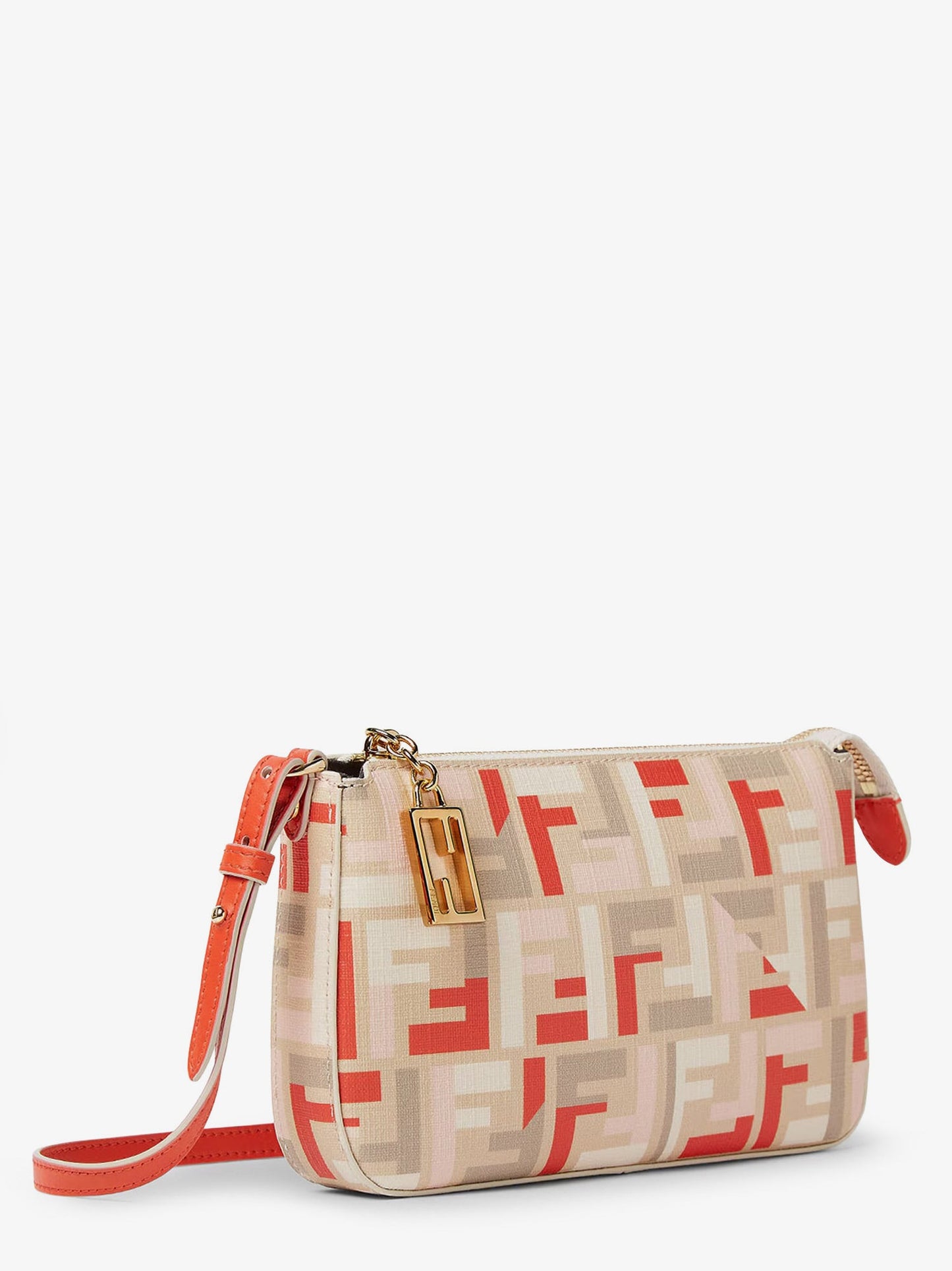 Fendi Pouch Baguette Ff Jacquard Fabric Shoulder Bag