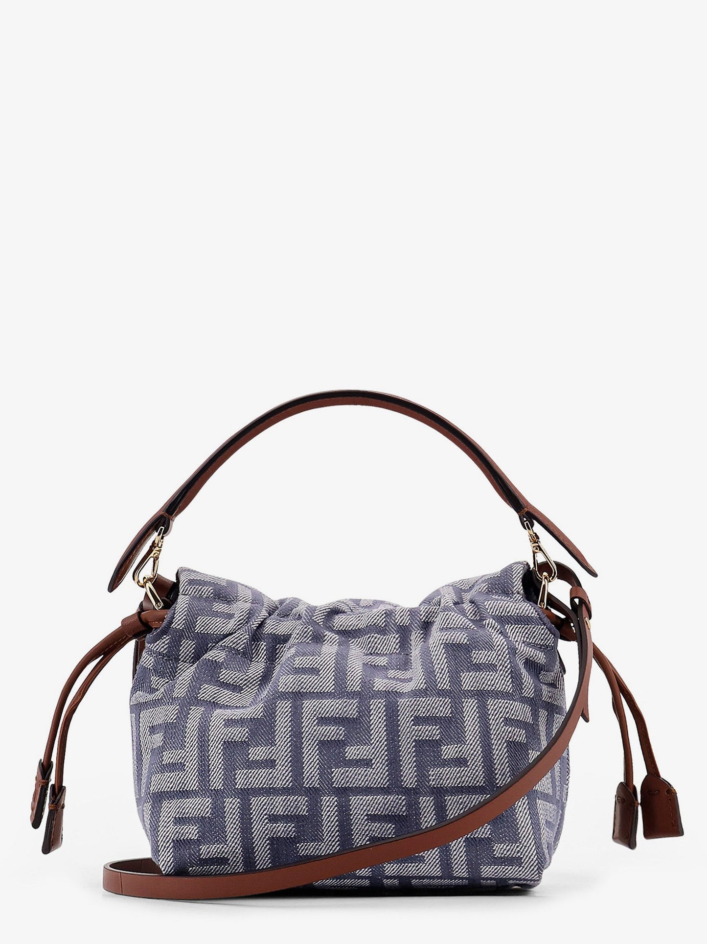 Fendi Mamma Baguette Small Leather Crossbody Bag