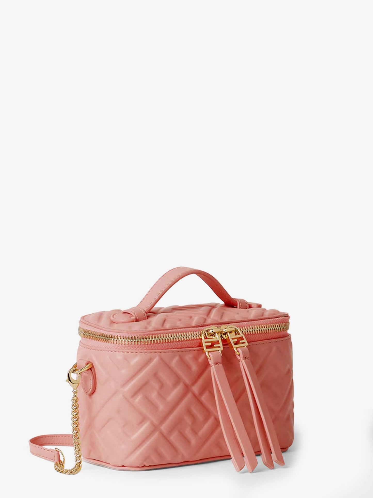 Fendi Vanity Leather Shoulder Bag With Ff Motif