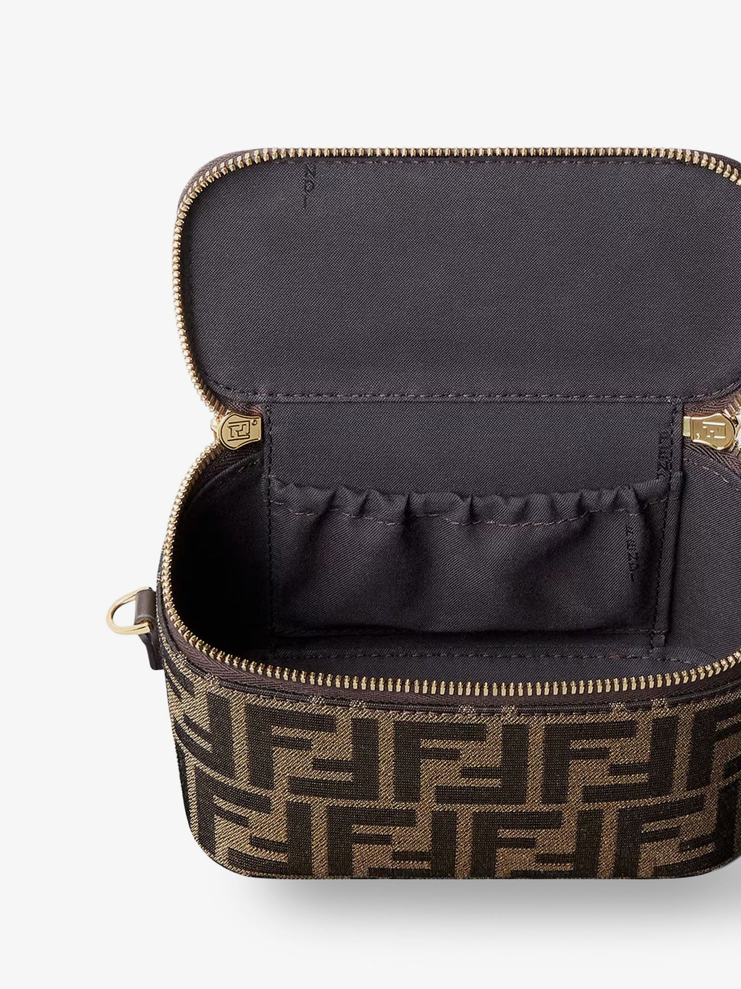 Fendi Vanity Leather Shoulder Bag With Ff Motif