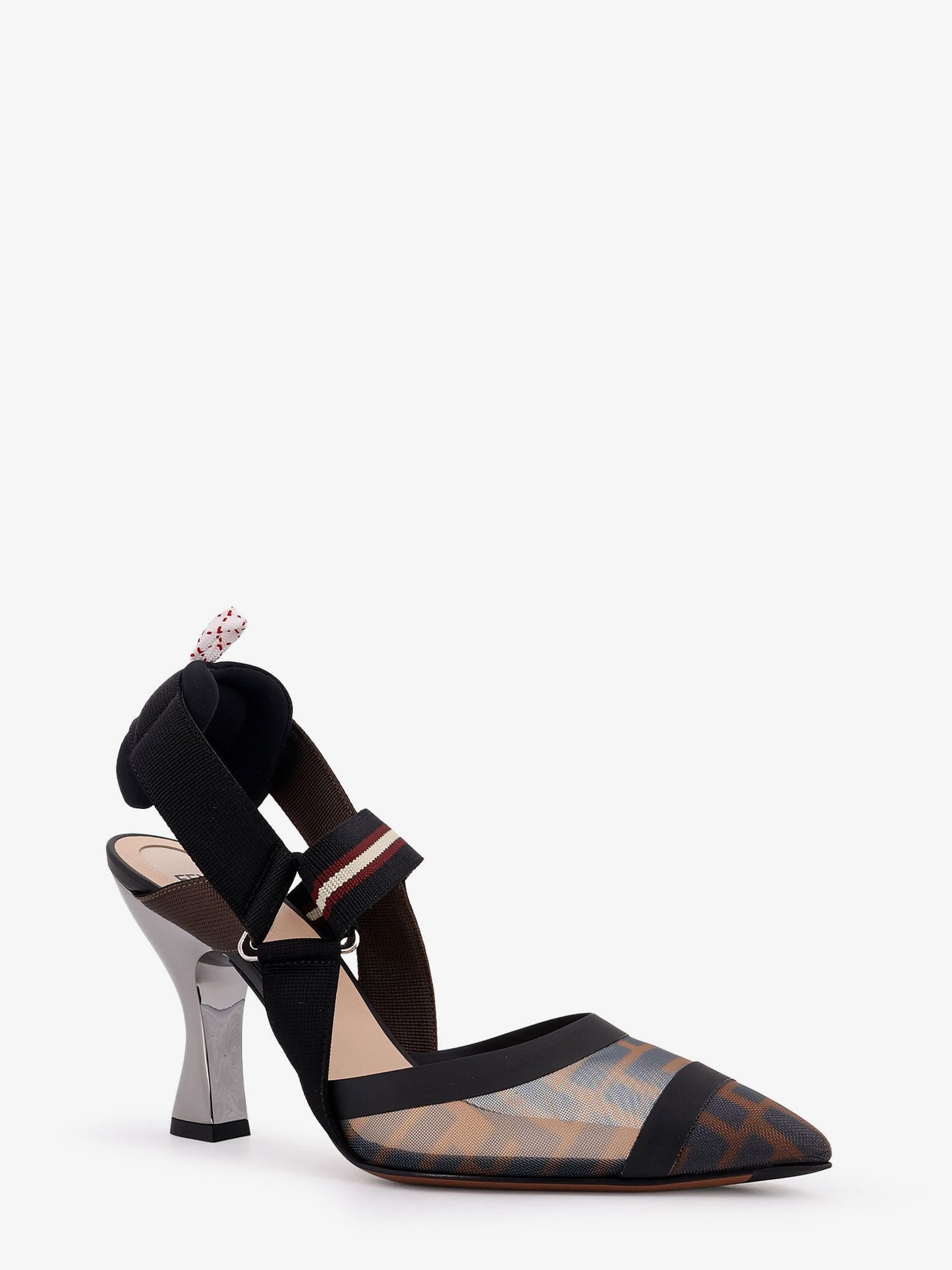 Fendi Colibrì Technical Mesh Slingback With Ff Motif