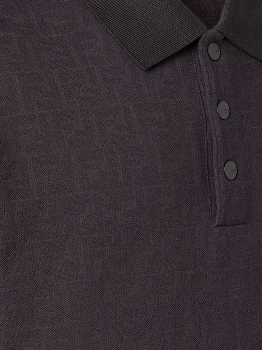 Fendi Cotton Polo Shirt With Ff Motif