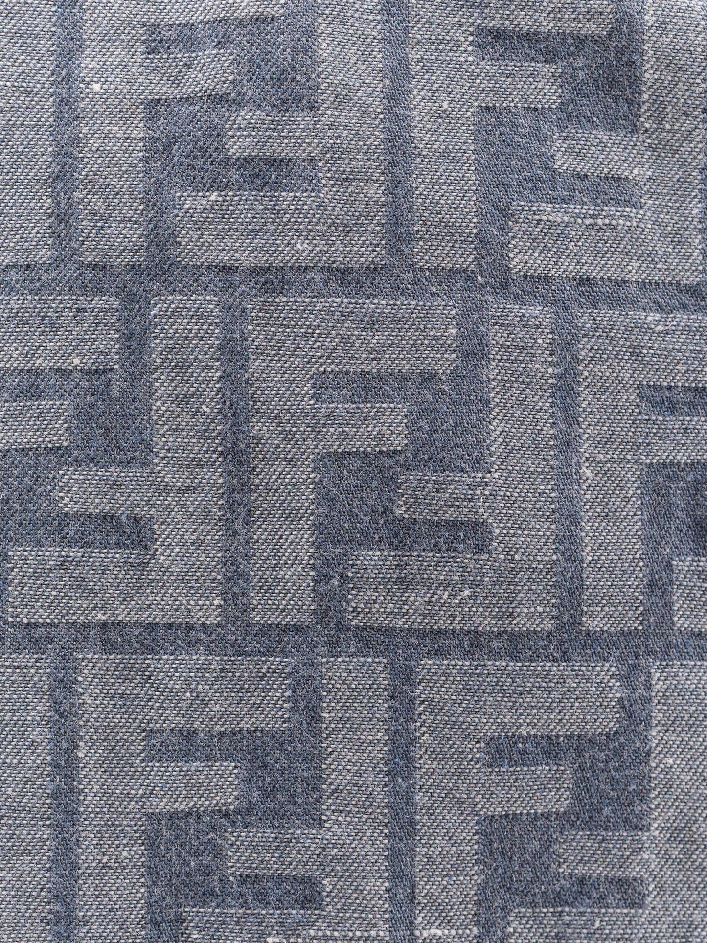 Fendi Cotton And Linen Trousers With All Over Ff Motif
