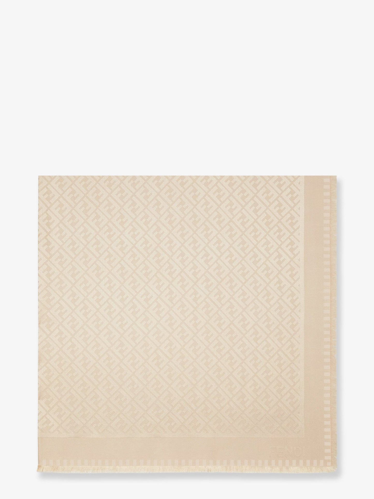 Fendi Ff Jacquard Cotton Shawl