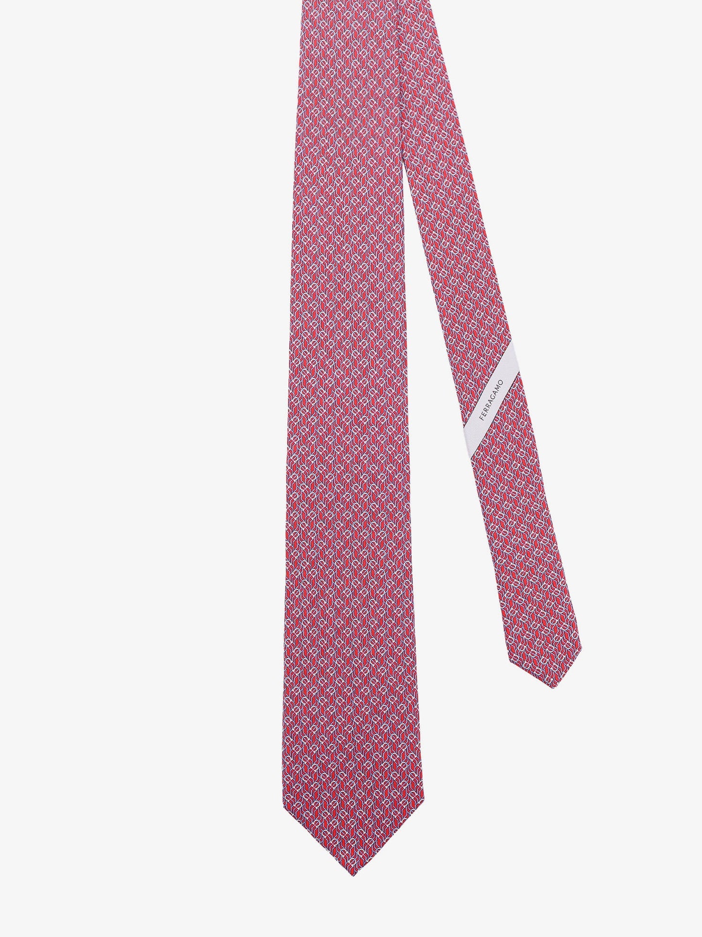 Ferragamo Silk Tie With Tetris Print