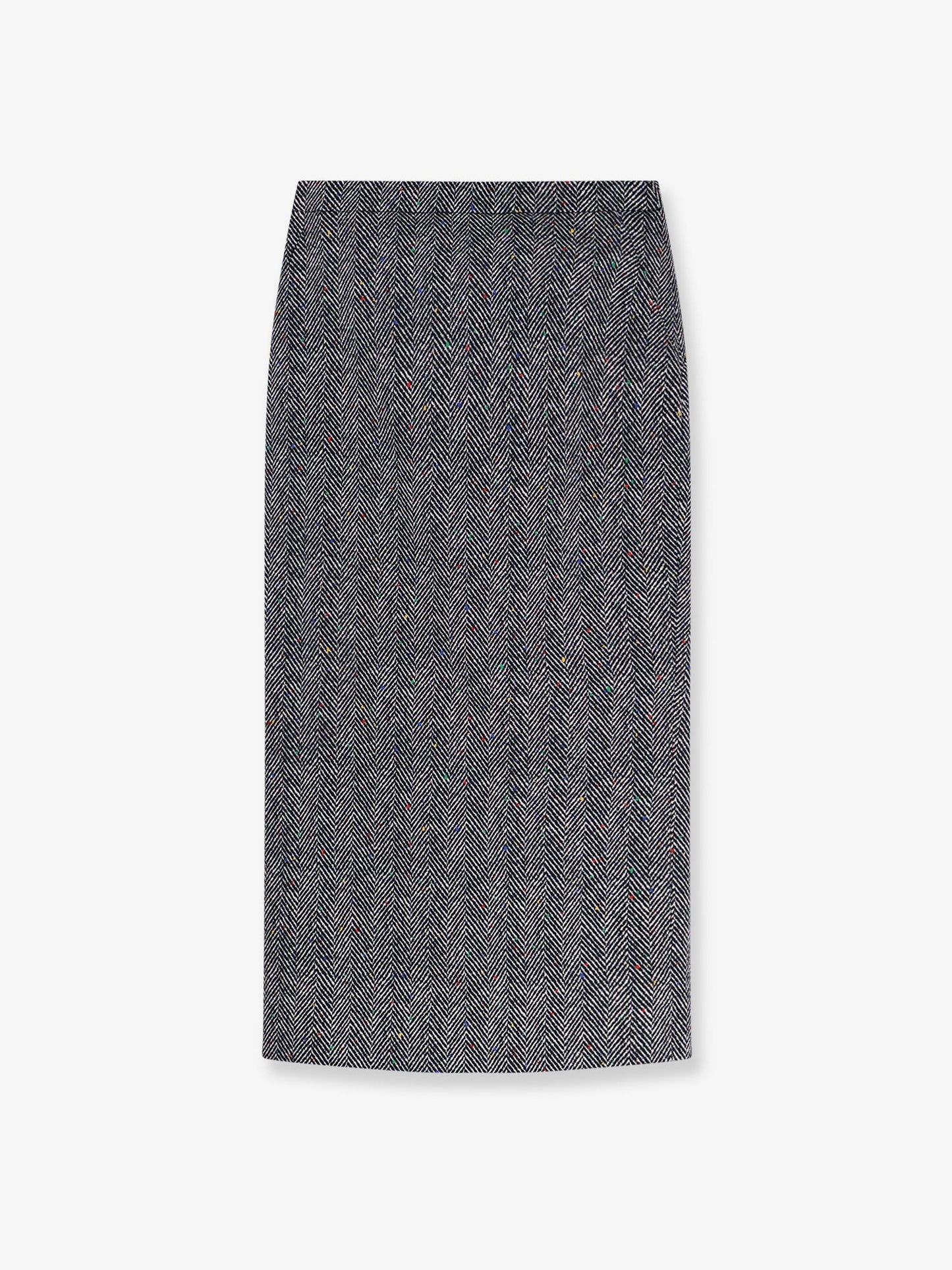 Givenchy Herringbone Motif Cotton Skirt