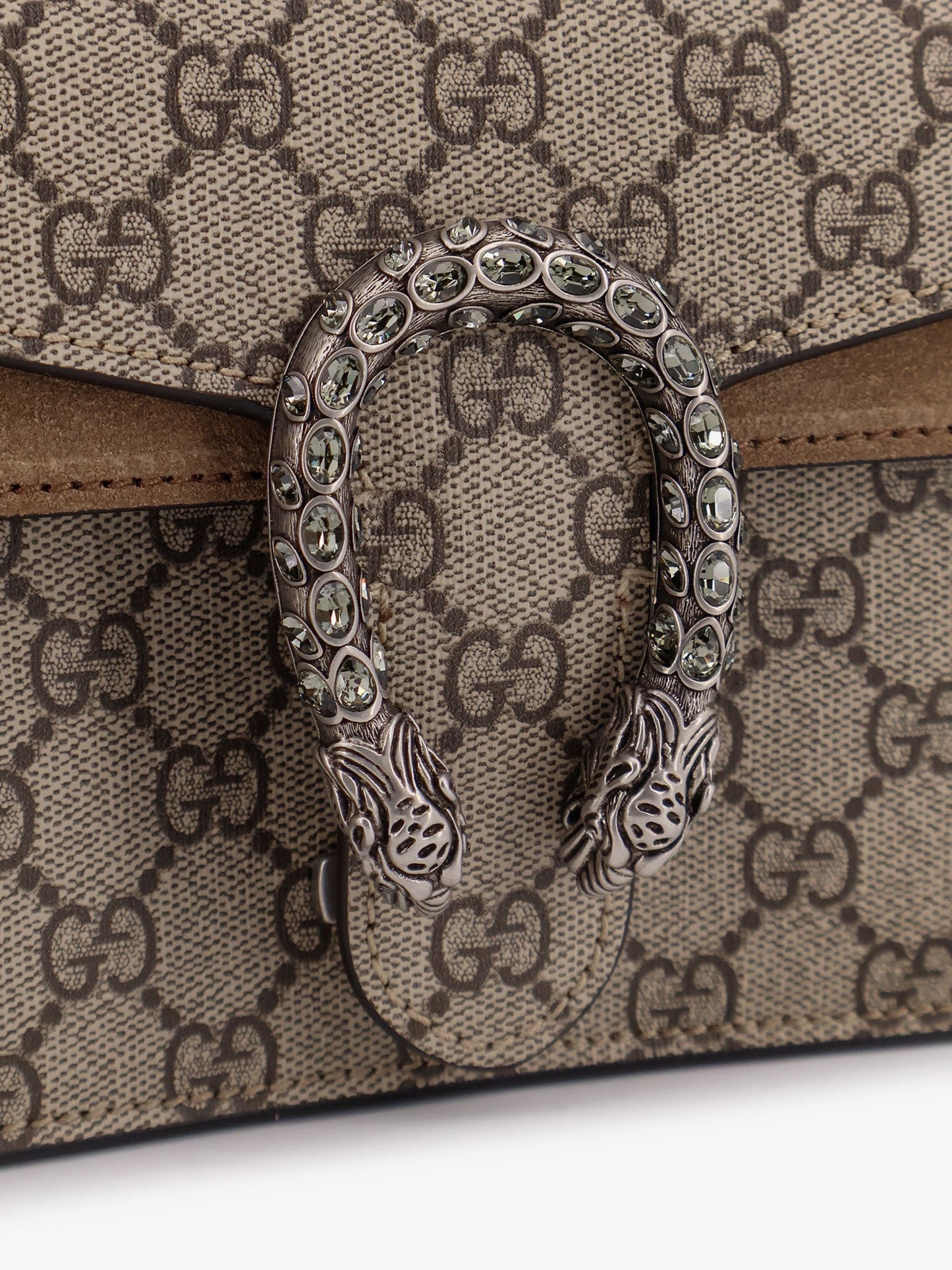 Gucci Dionysus Medium Supreme Gg Fabric And Suede Shoulder Bag