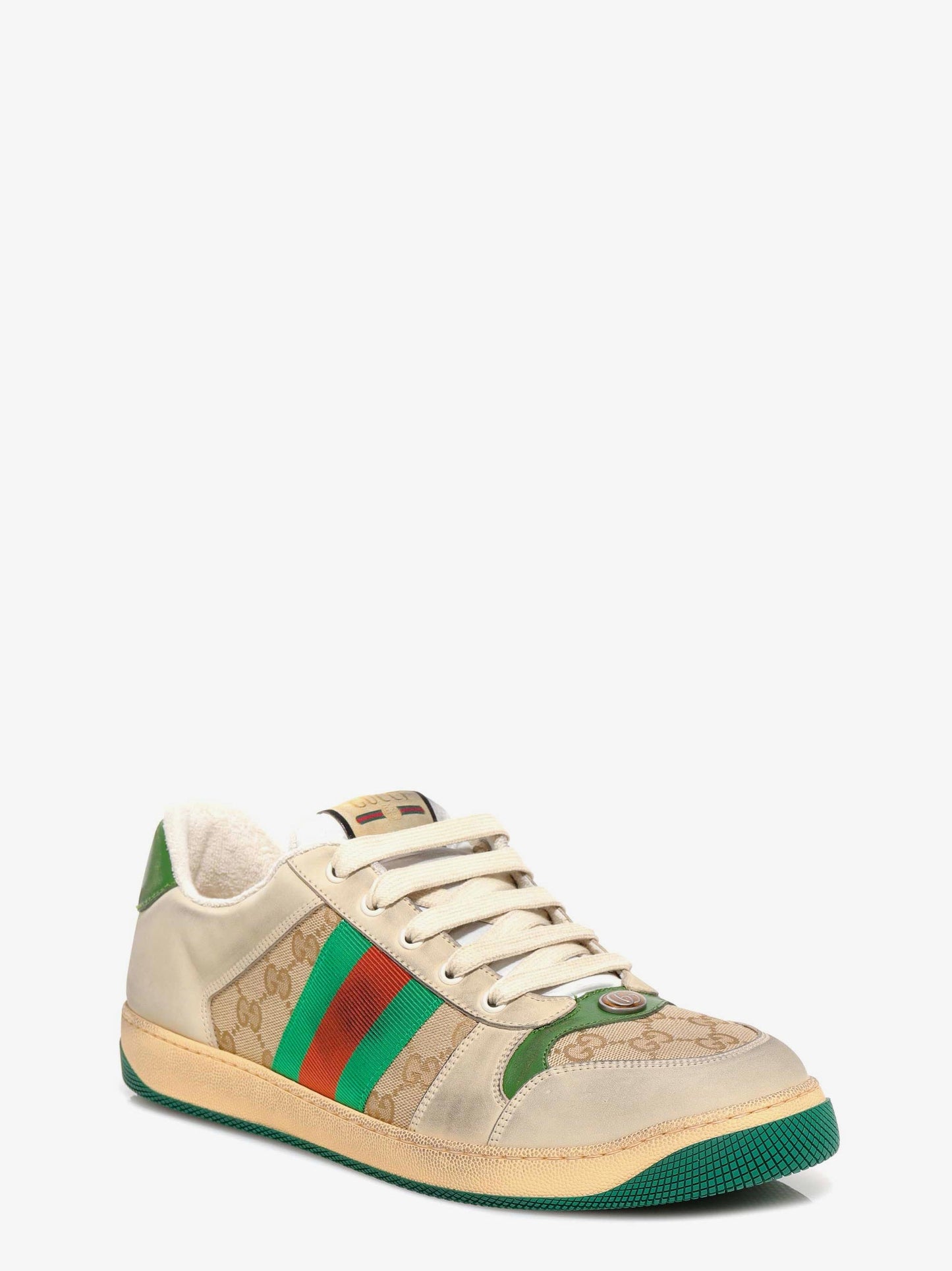 Gucci Screener Gg Low Top Vintage Leather Sneakers