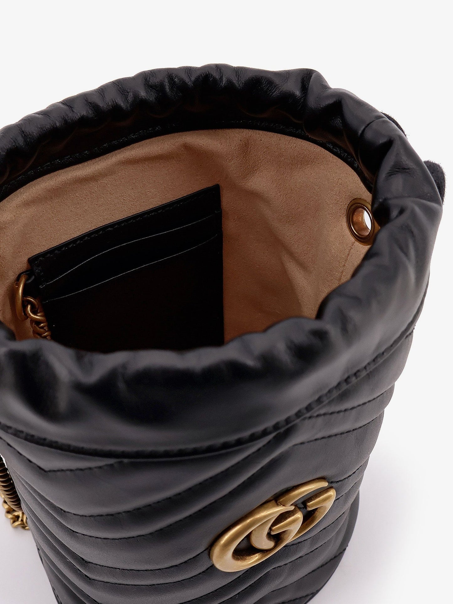 Gucci Gg Marmont Small Matelassé Leather Bucket Bag