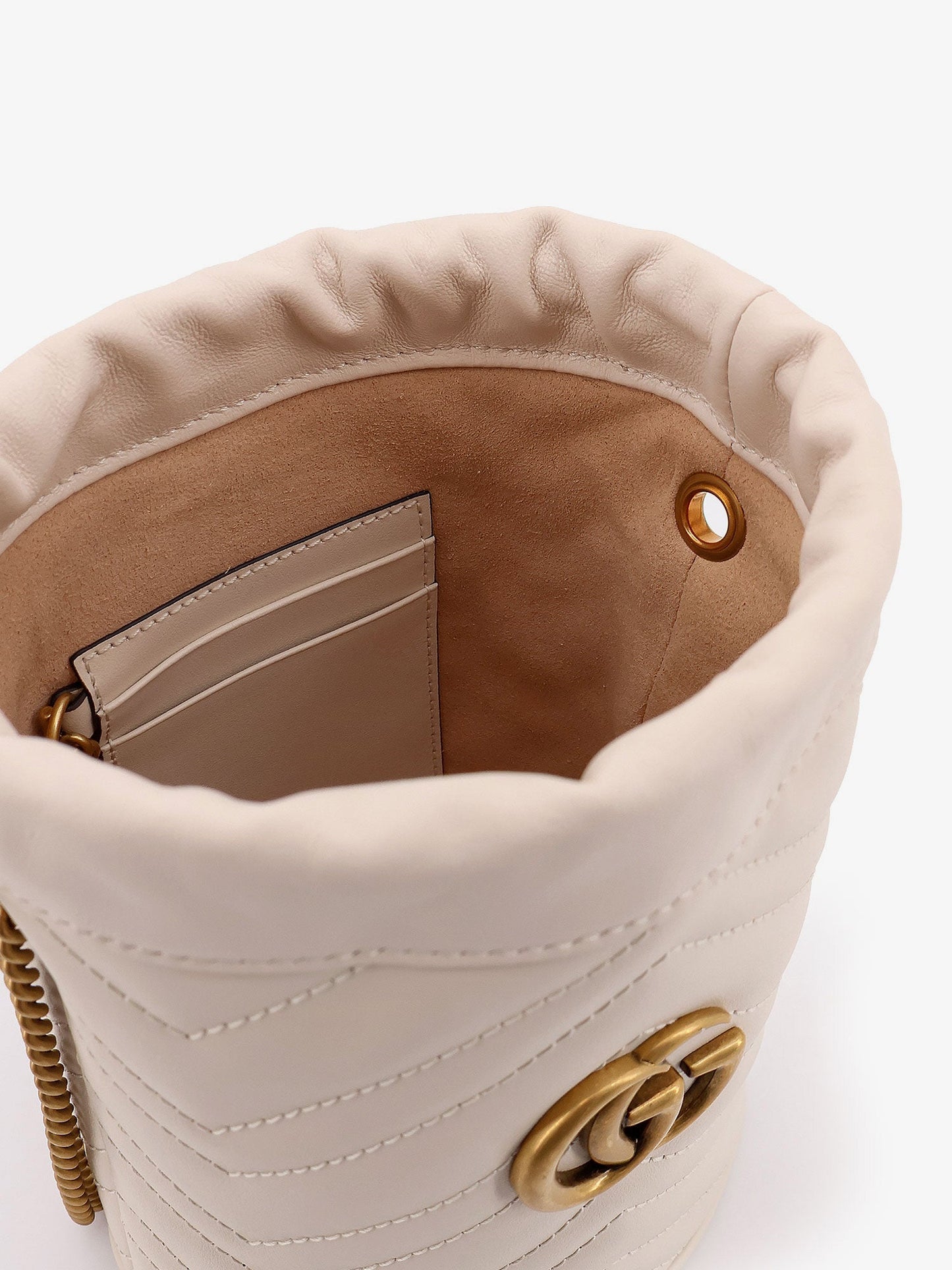 Gucci Gg Marmont Small Matelassé Leather Bucket Bag