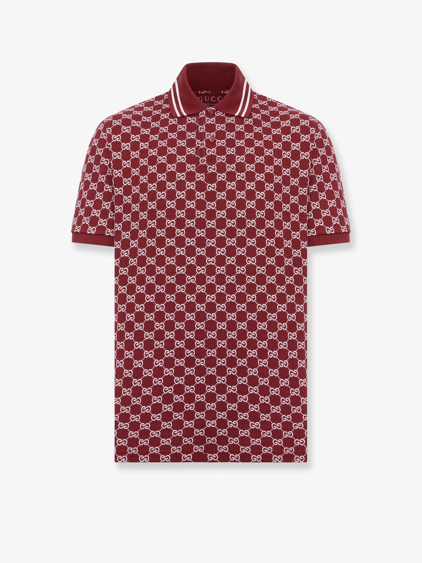 Gucci Gg Jacquard Cotton Piquet Polo Shirt