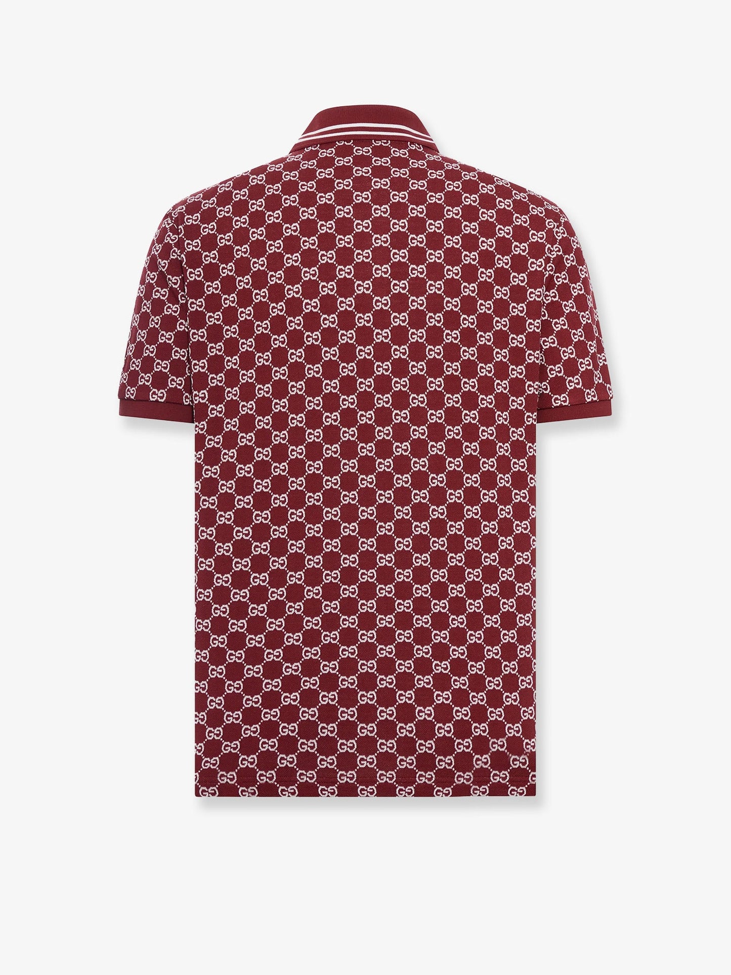 Gucci Gg Jacquard Cotton Piquet Polo Shirt