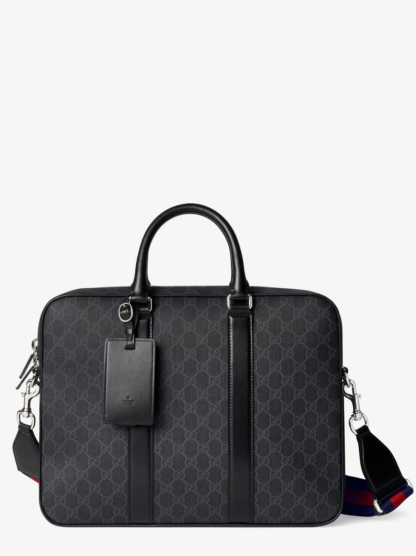 Gucci Gg Supreme Fabric And Leather Briefcase