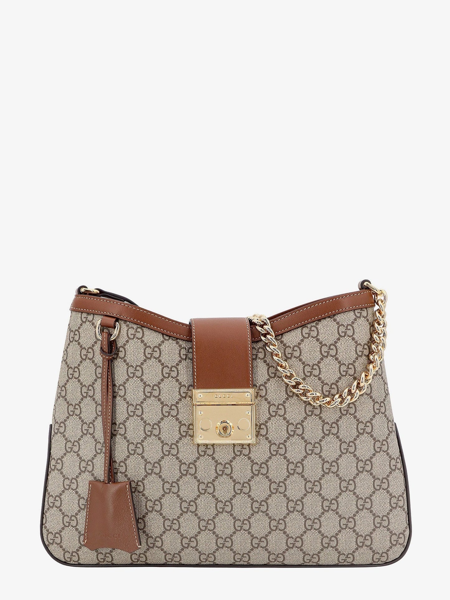 Gucci Padlock Supreme Gg Fabric And Leather Shoulder Bag