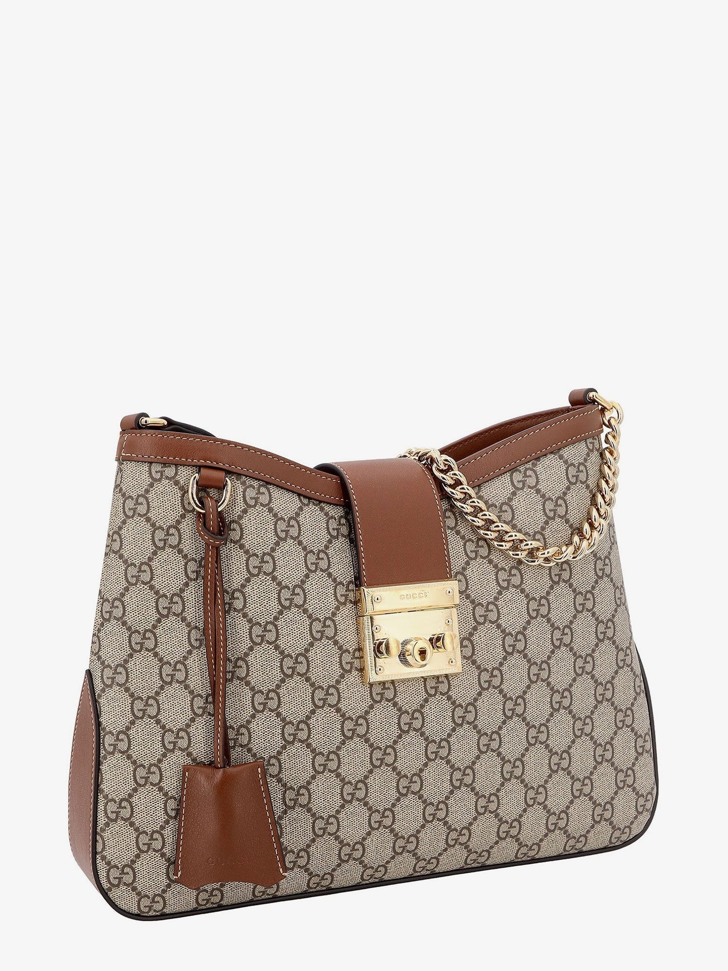 Gucci Padlock Supreme Gg Fabric And Leather Shoulder Bag