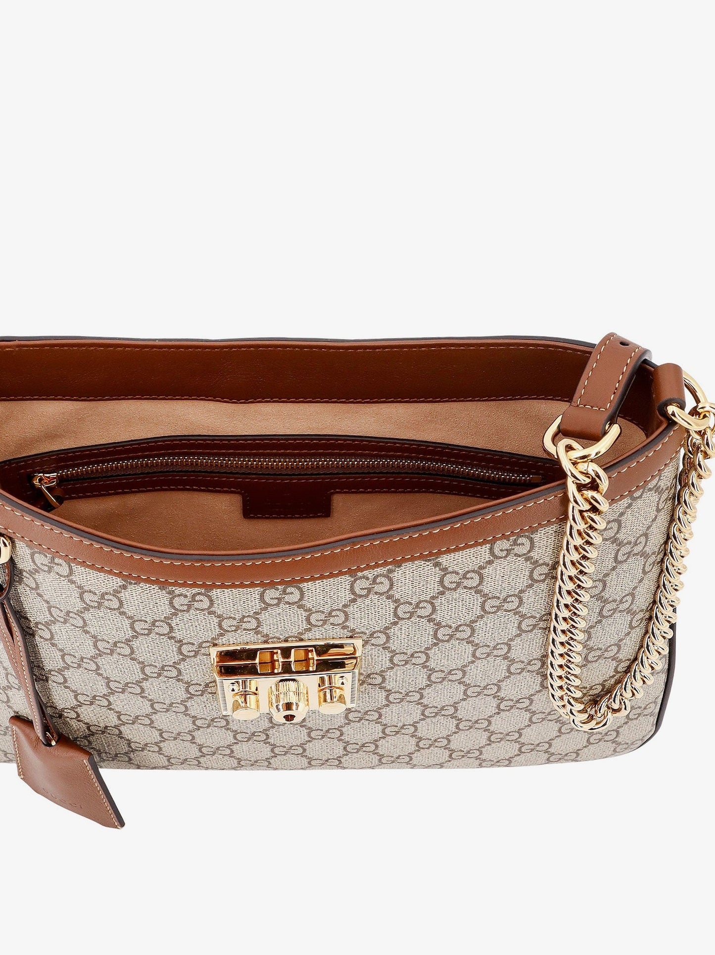 Gucci Padlock Supreme Gg Fabric And Leather Shoulder Bag