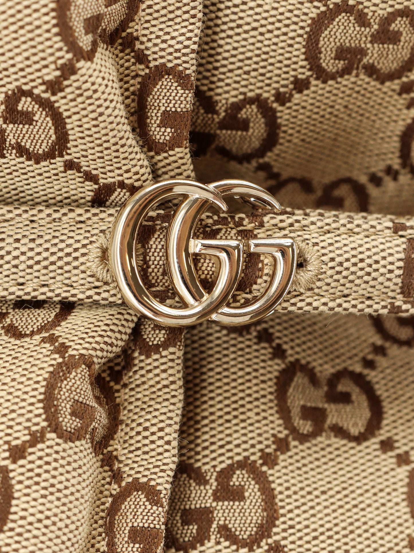 Gucci Gg Fabric Padded Jacket With Belt