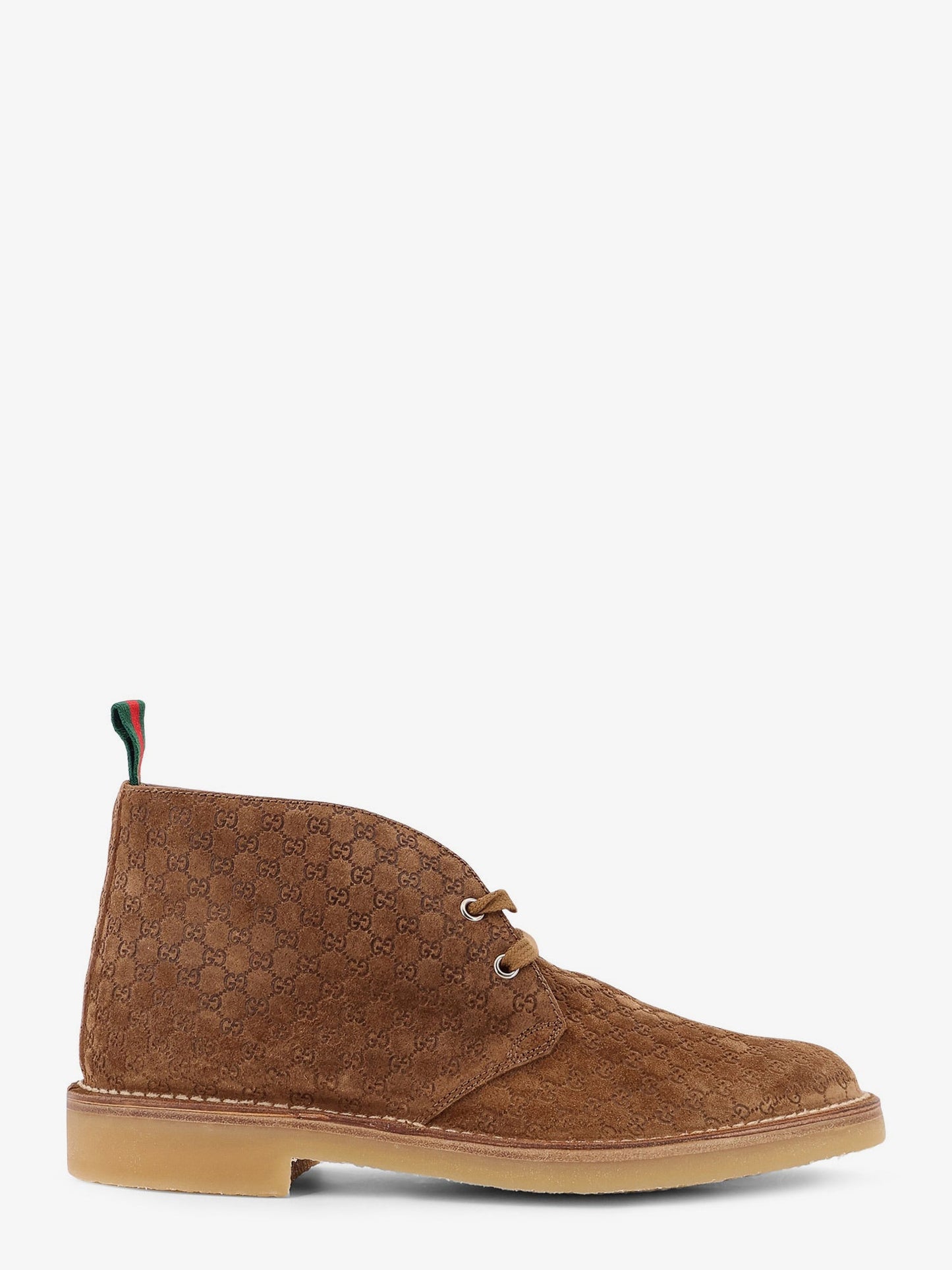 Gucci Gg Suede Lace Up Boots