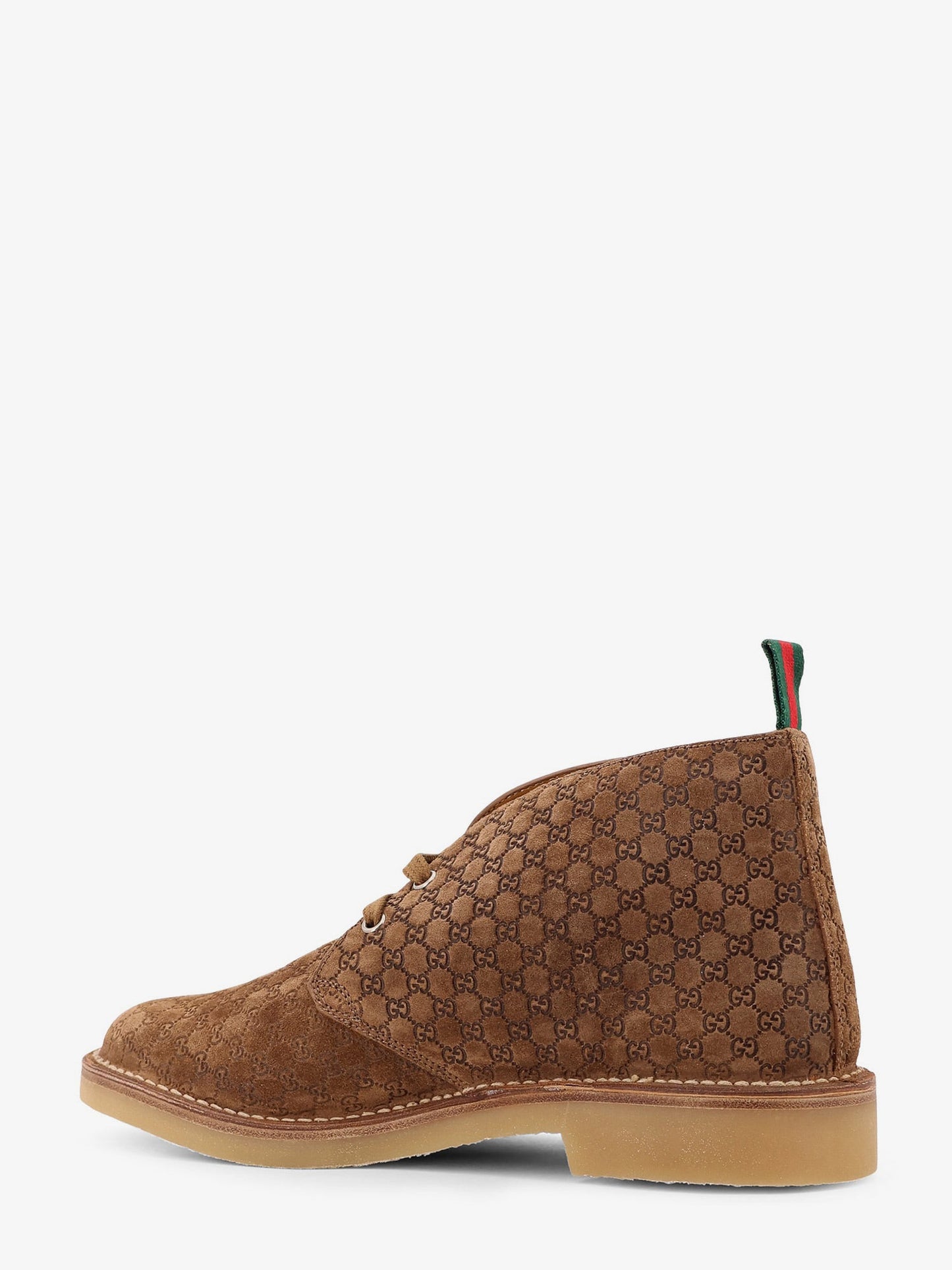 Gucci Gg Suede Lace Up Boots