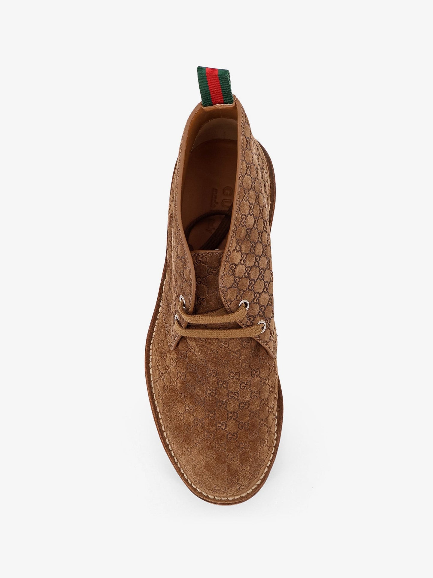 Gucci Gg Suede Lace Up Boots