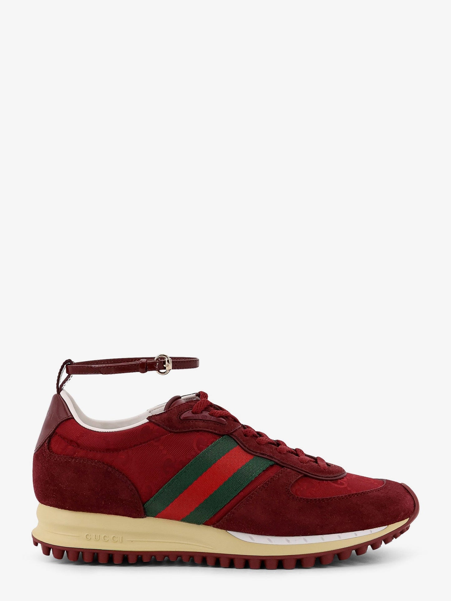 Gucci Re Motion Low Top Suede Sneakers With Gg Supreme Fabric Inserts