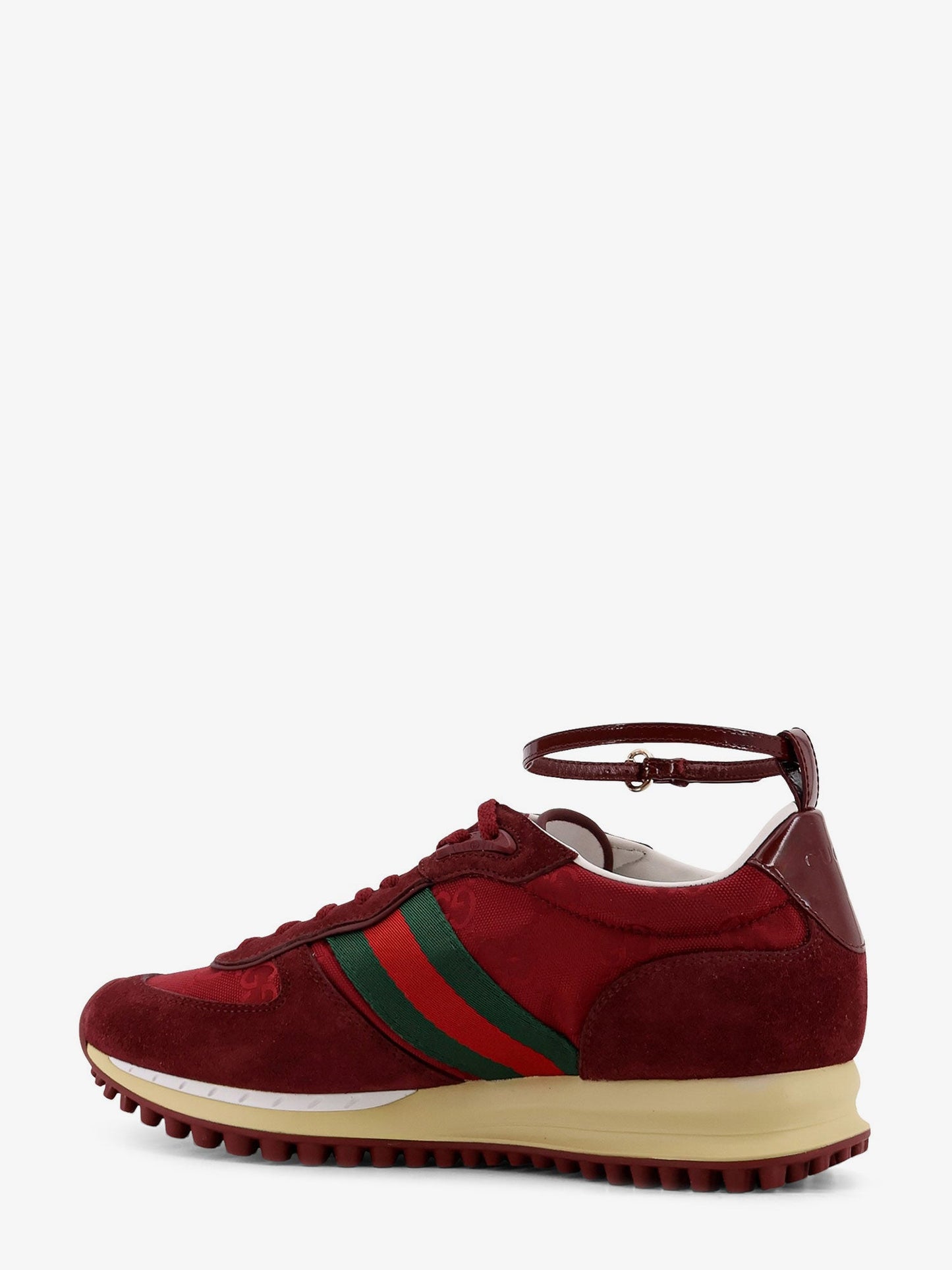 Gucci Re Motion Low Top Suede Sneakers With Gg Supreme Fabric Inserts