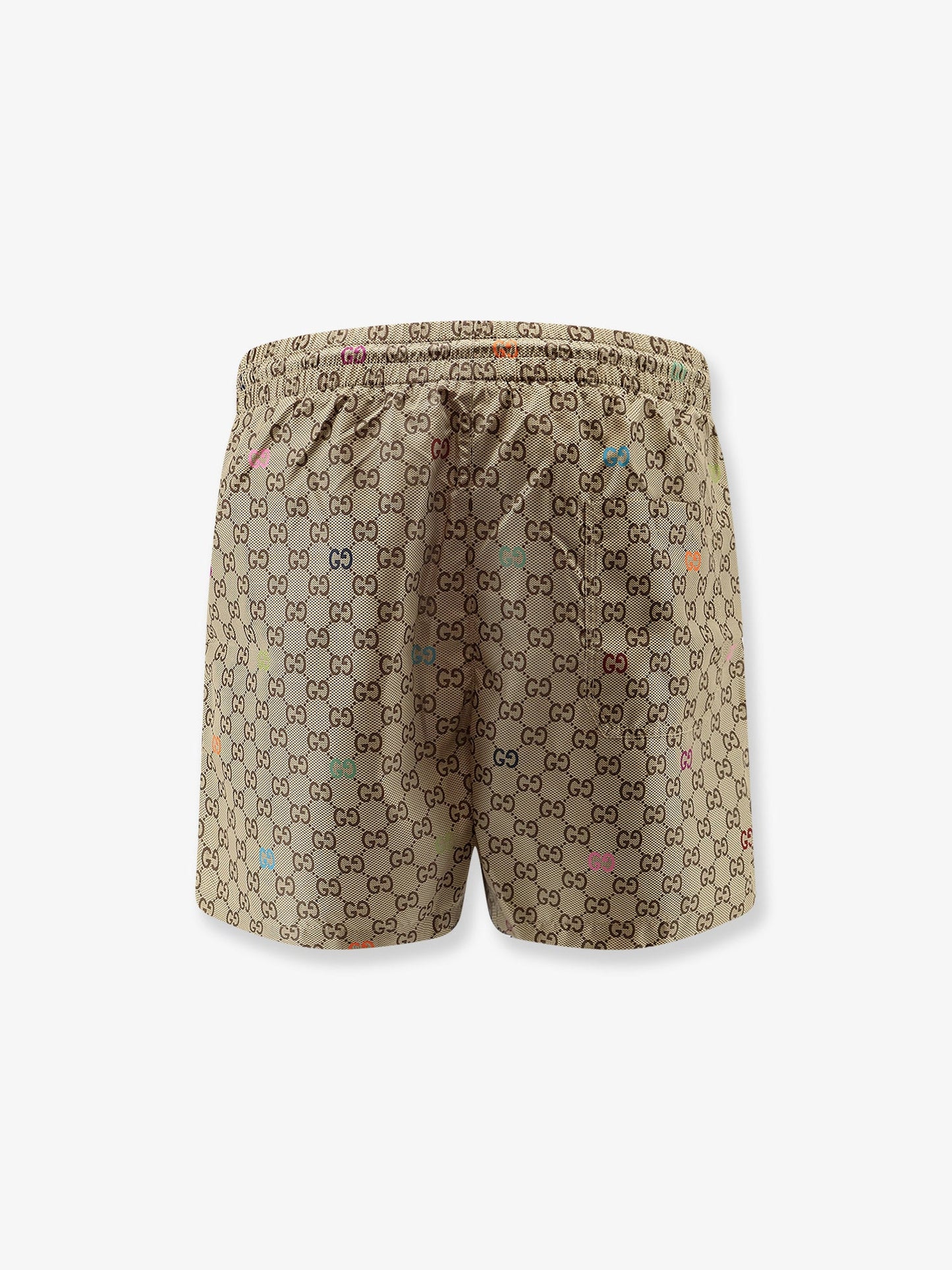 Gucci Nylon Swim Trunks With All Over Gg Logo