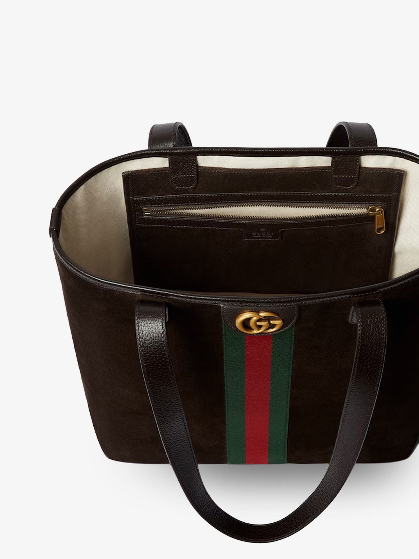 Gucci Ophidia Suede And Leather Shopping Bag
