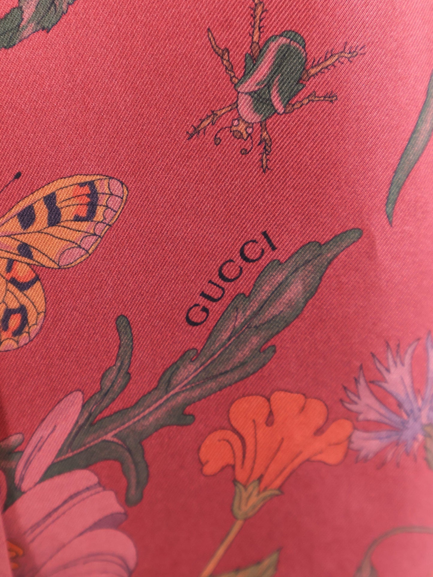 Gucci Silk Shirt With Gucci Flora Print