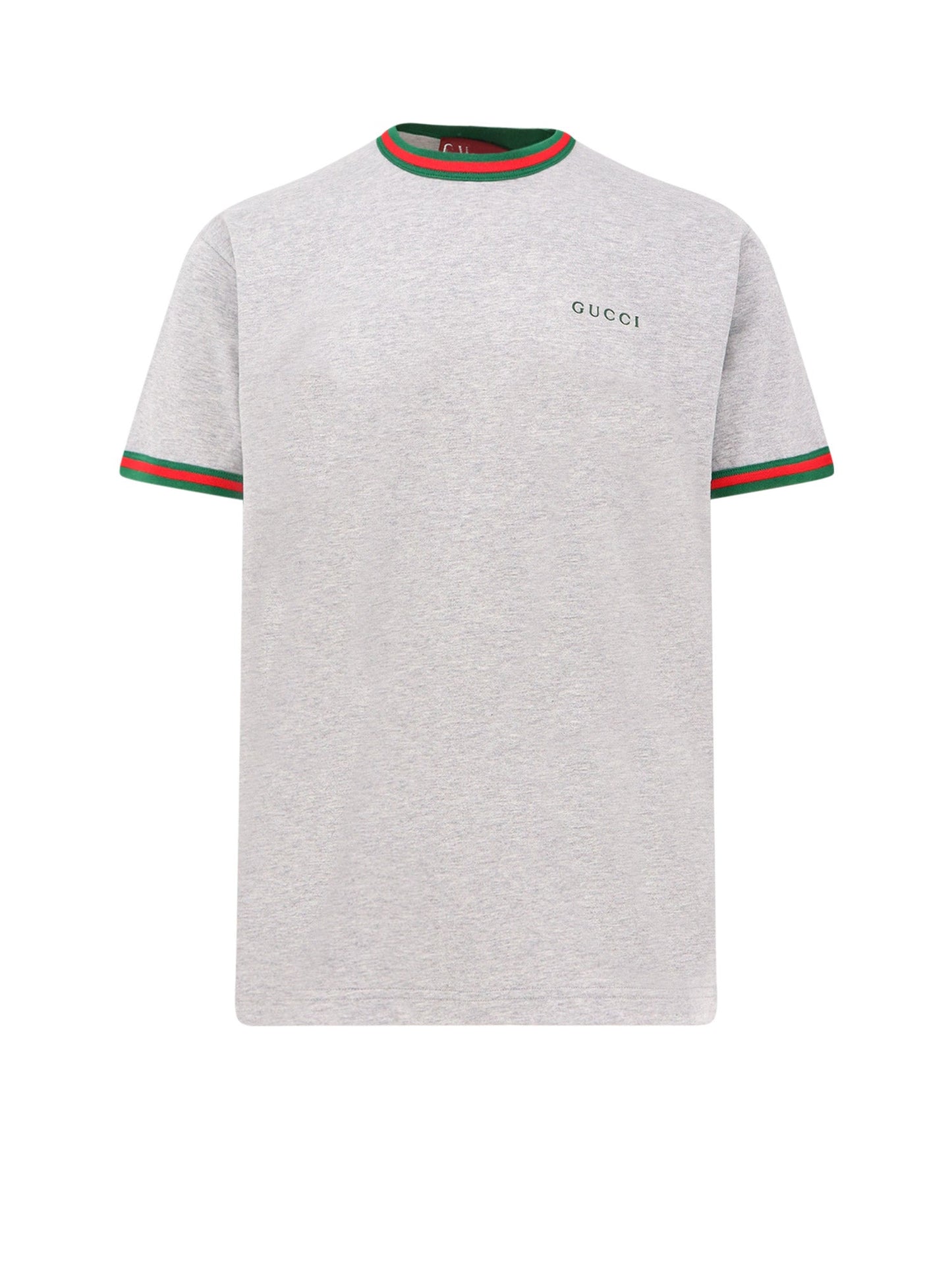 Gucci Cotton T Shirt With Web Detail