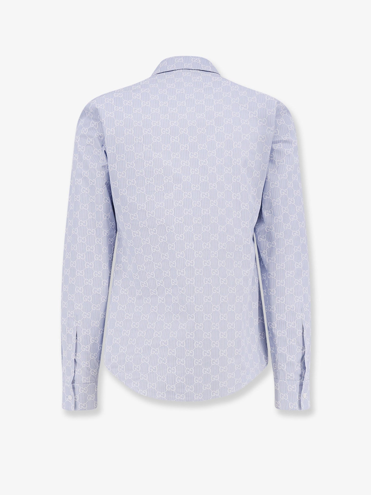 Gucci Cotton And Silk Shirt With All Over Gg Logo