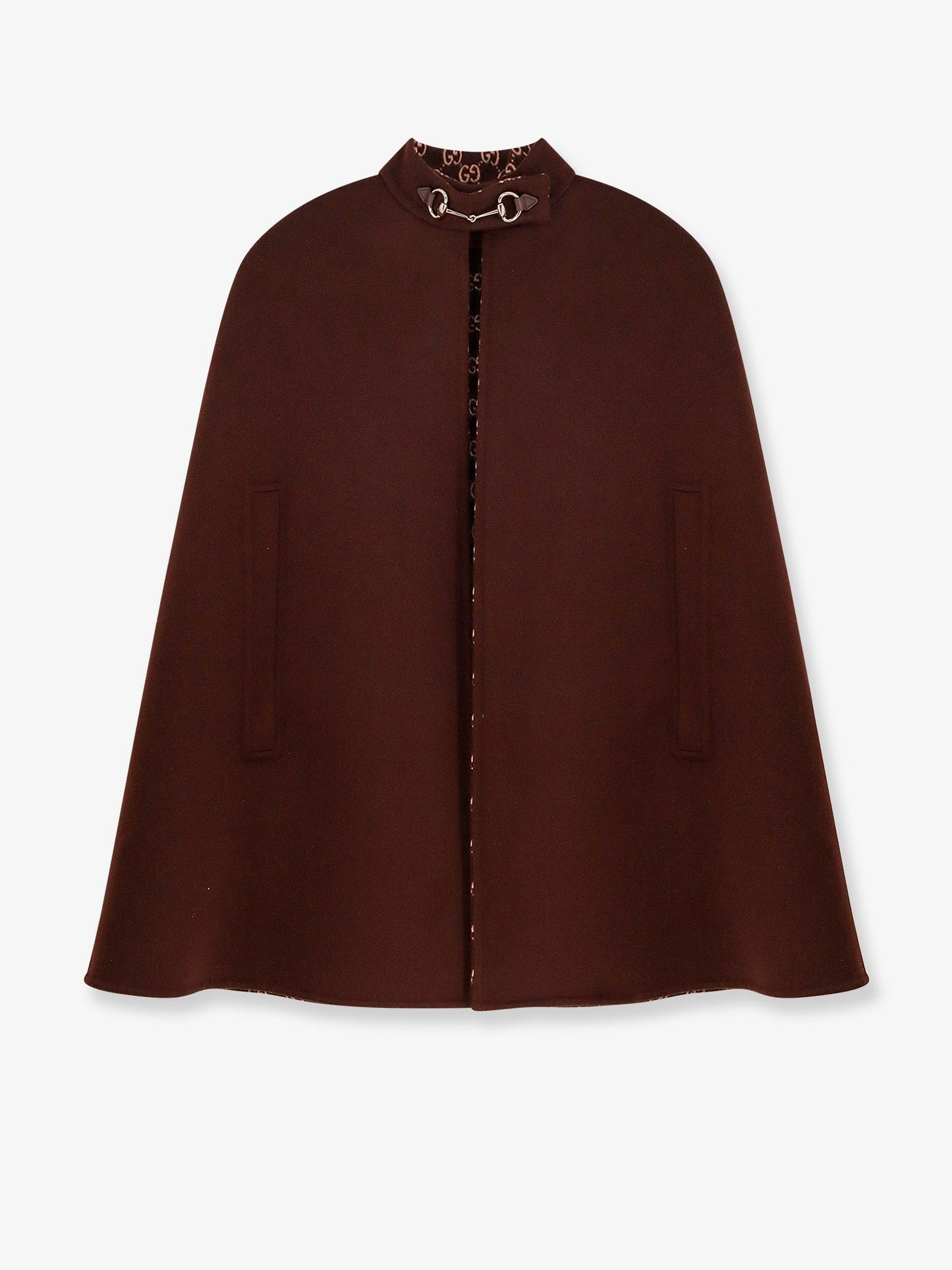 Gucci Wool Cape With Iconic Horsebit