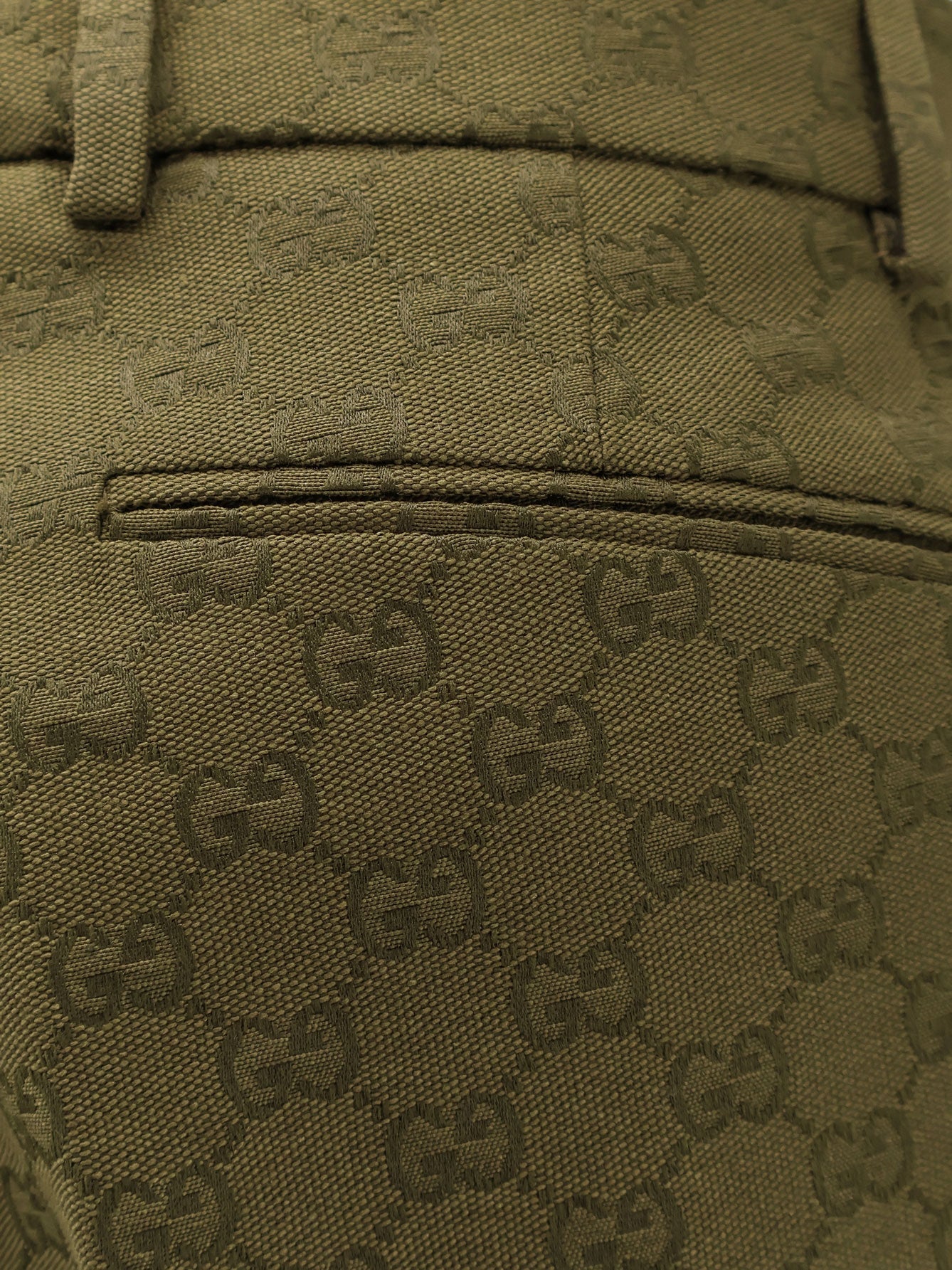 Gucci Gg Jacquard Cotton Trousers